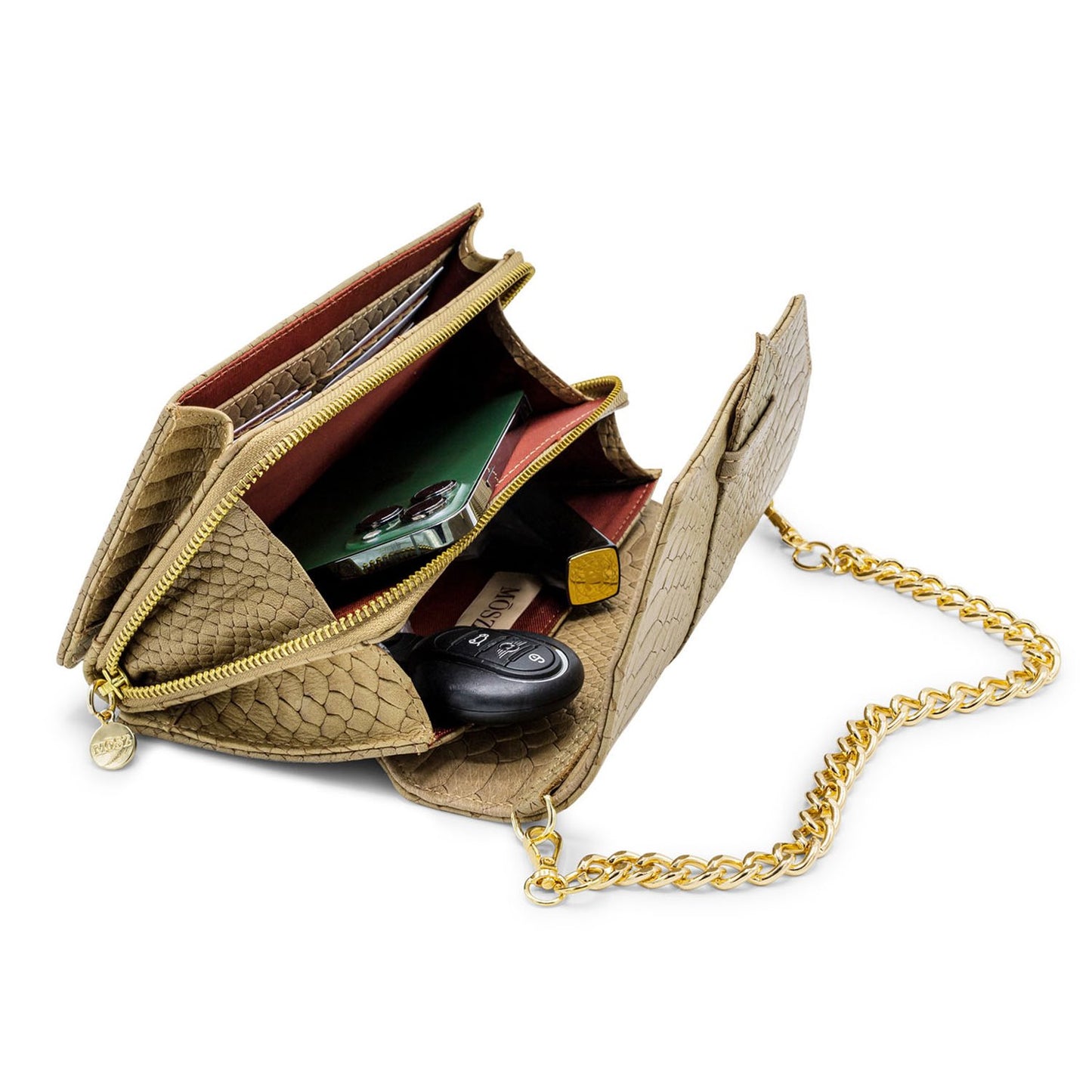 MOSZ Kris Crossbody Phonebag Jungle taupe
