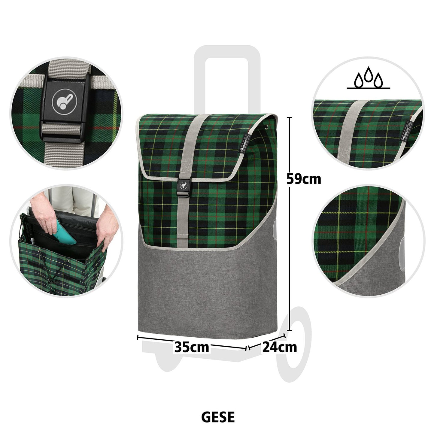 Andersen Quattro Shopper Gese green