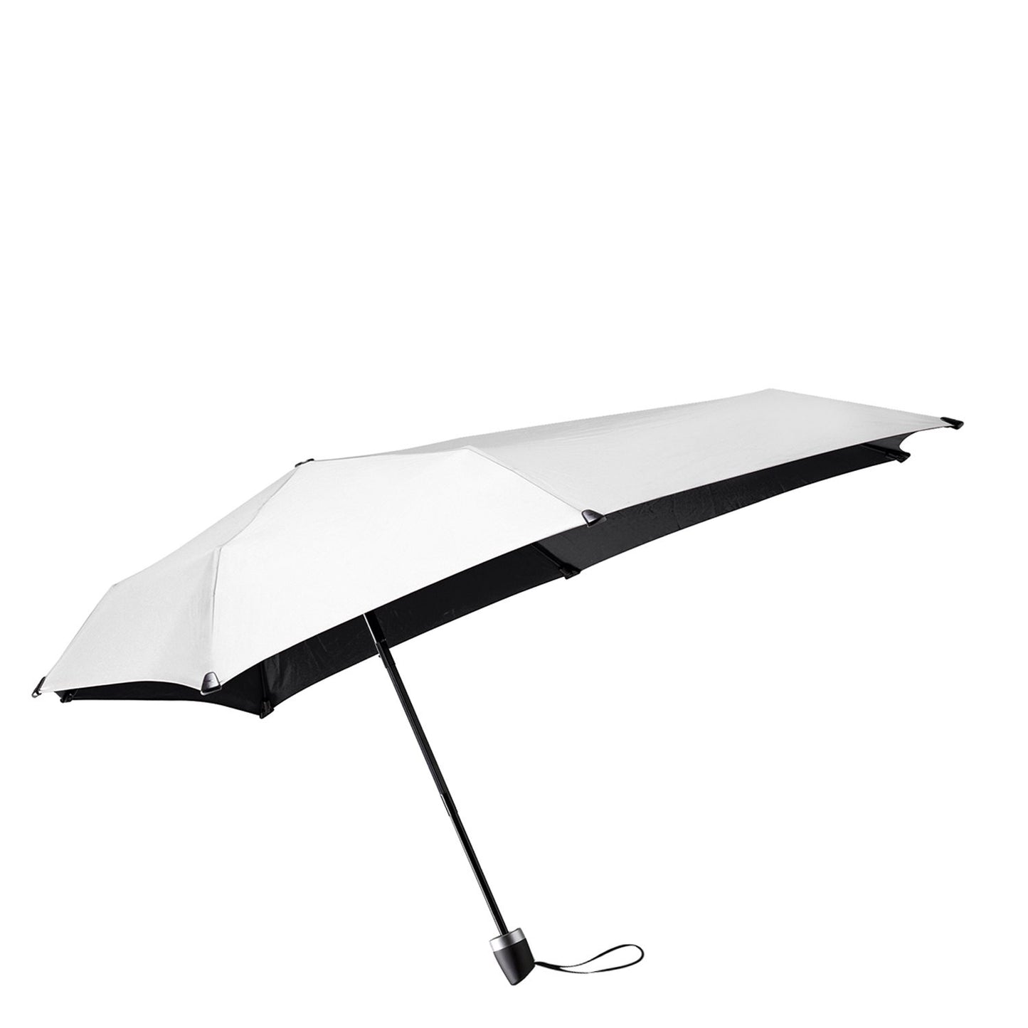 Senz Manual Opvouwbare Stormparaplu shiny silver