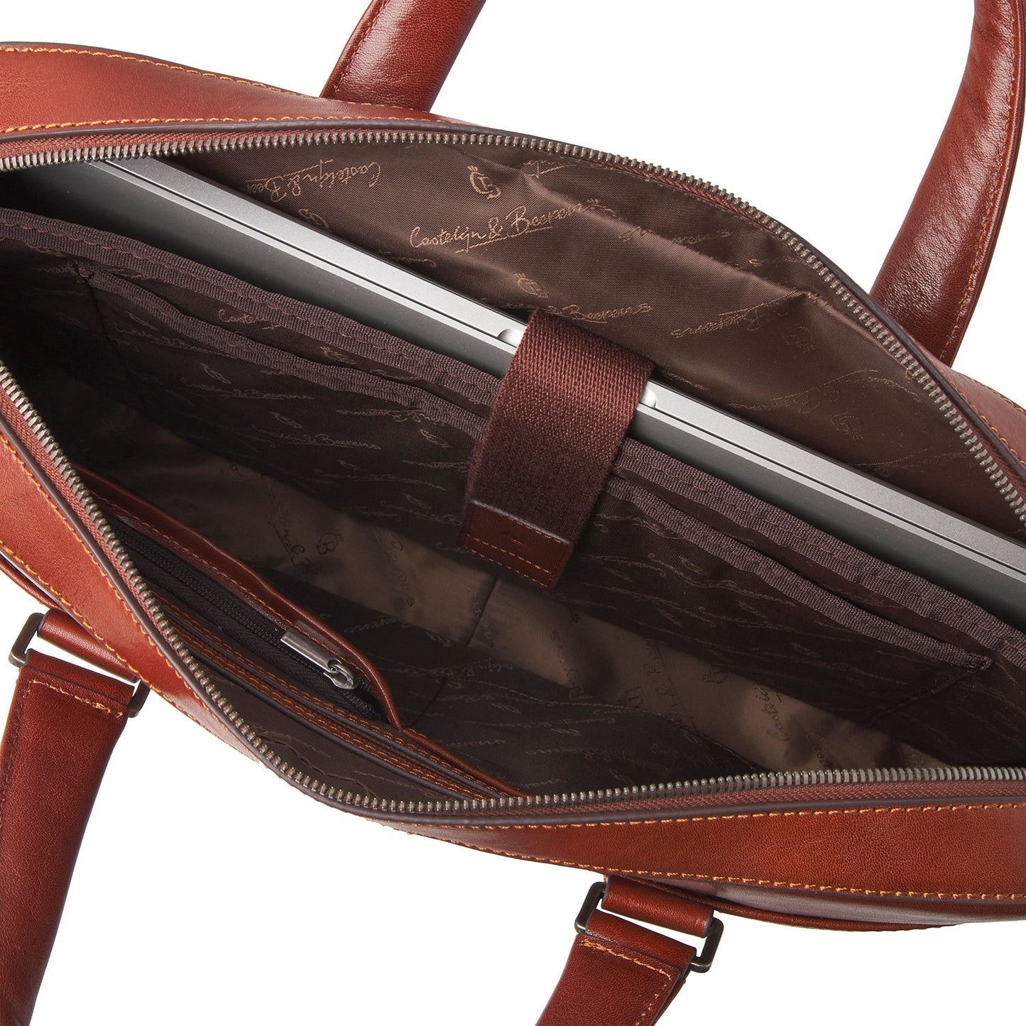 Castelijn & Beerens Gaucho Ted Laptop Bag 15.6'' cognac