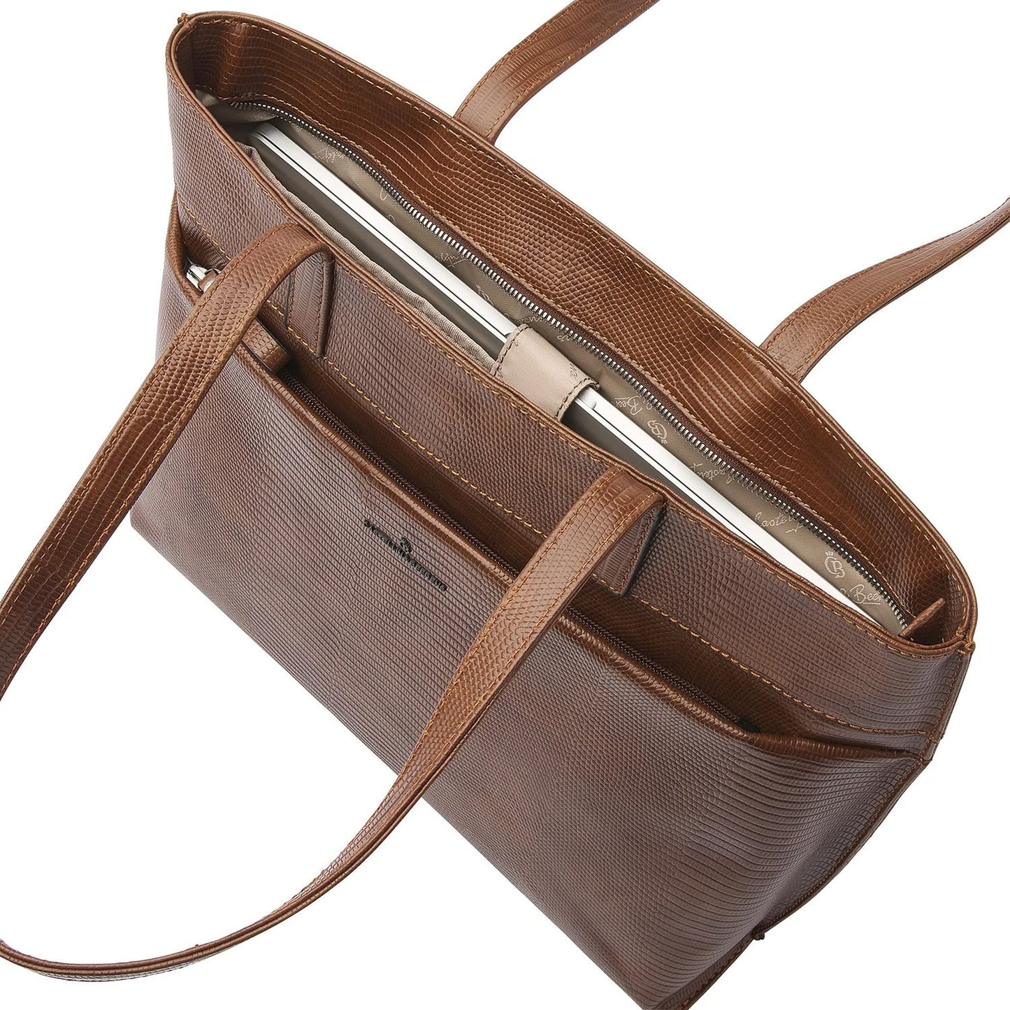 Castelijn & Beerens Donna Eline Schoudertas 15.6" cognac