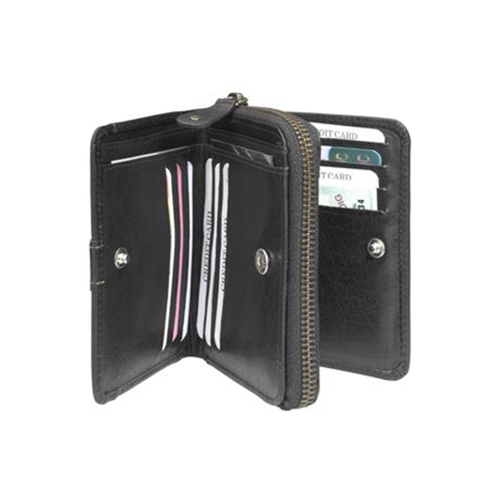 dR Amsterdam Waxi Damesportemonnee black