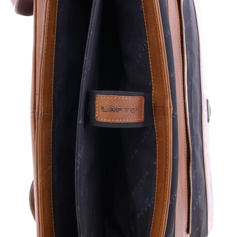 Plevier Navigator Decca Briefcase 2 compartments 17.3" brown