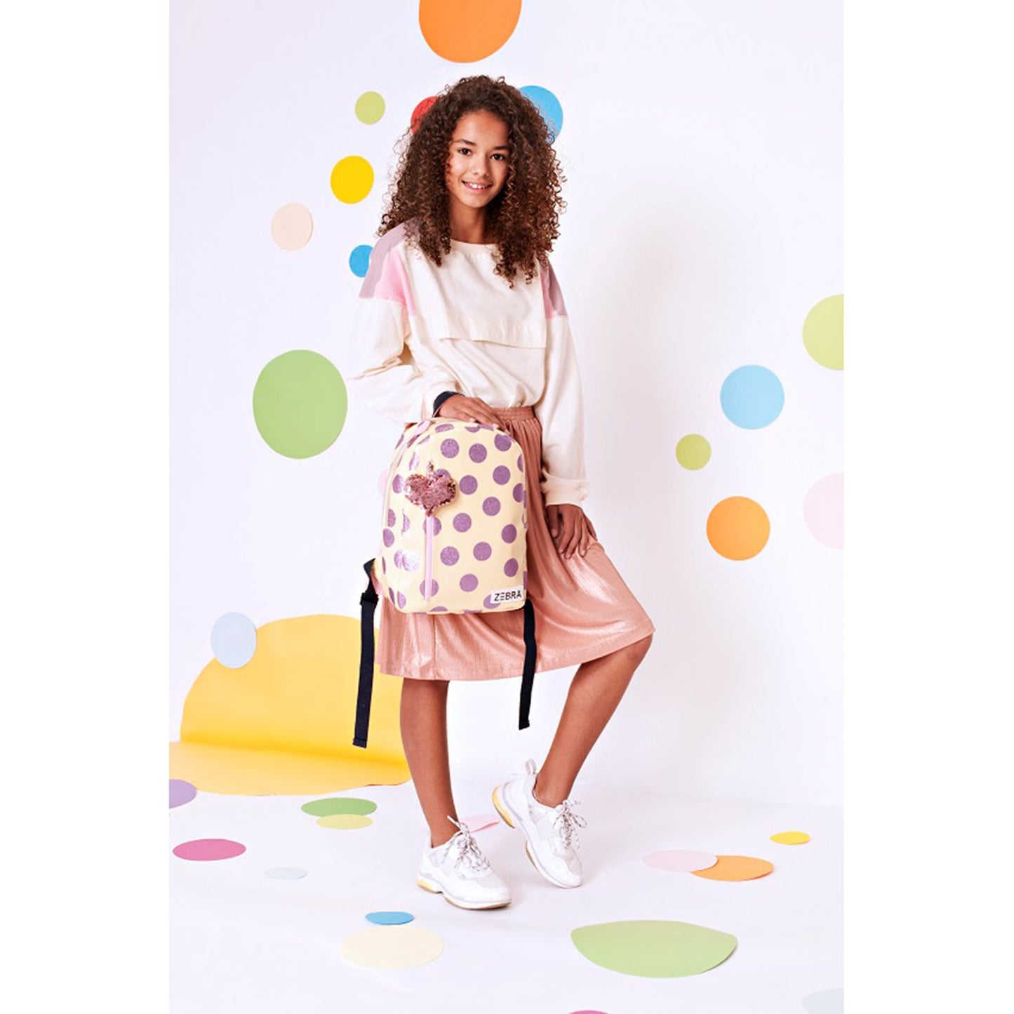 Zebra Trends Girls Rugzak M Soft Leo pink