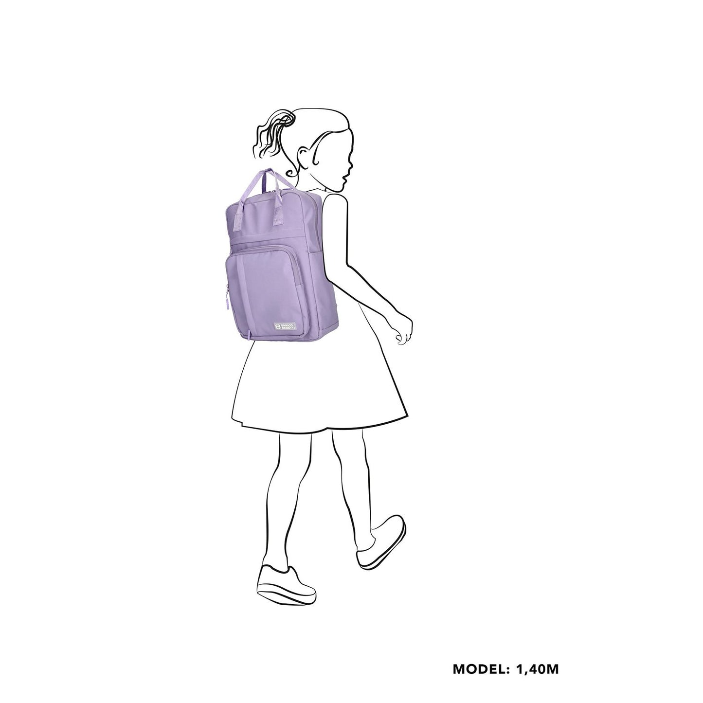 Enrico Benetti Aruba 20L Laptop Backpack 14" lilac