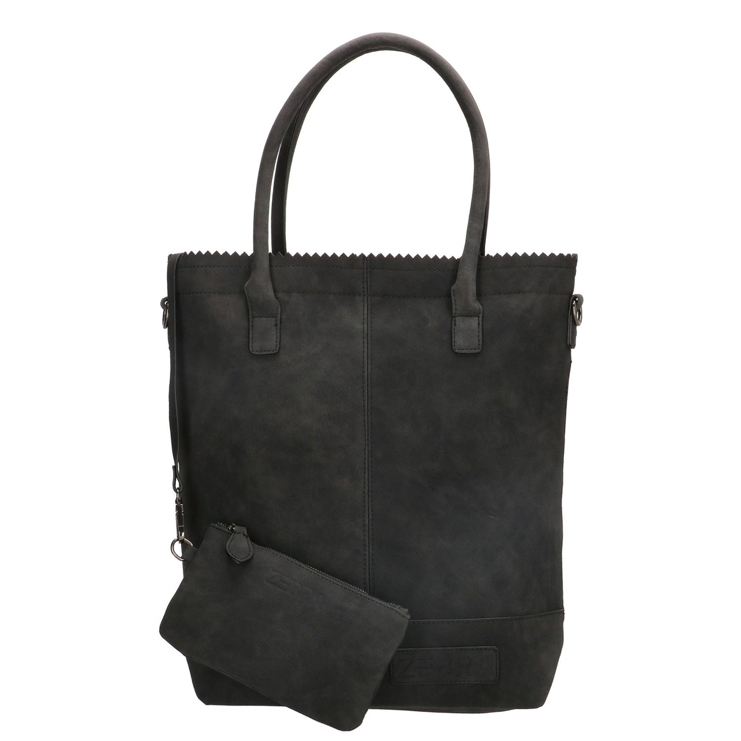 Zebra Trends Kartel Met Rits Shopper zwart