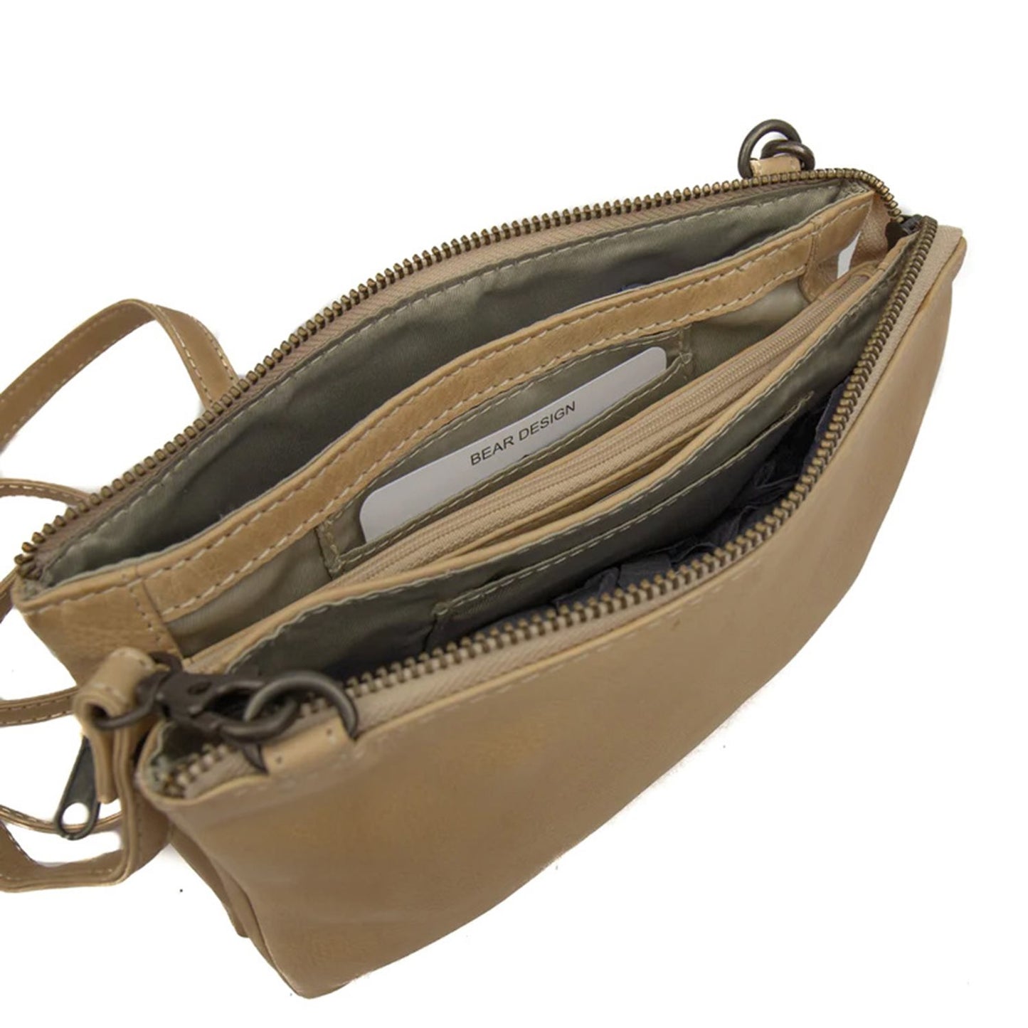 Bear Design Cow Lavato Clutch beige