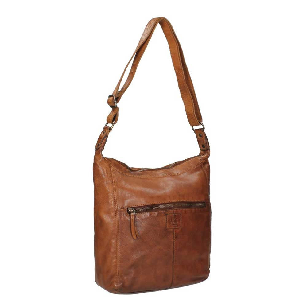 Bear Design Cow Lavato Dames Schoudertas cognac