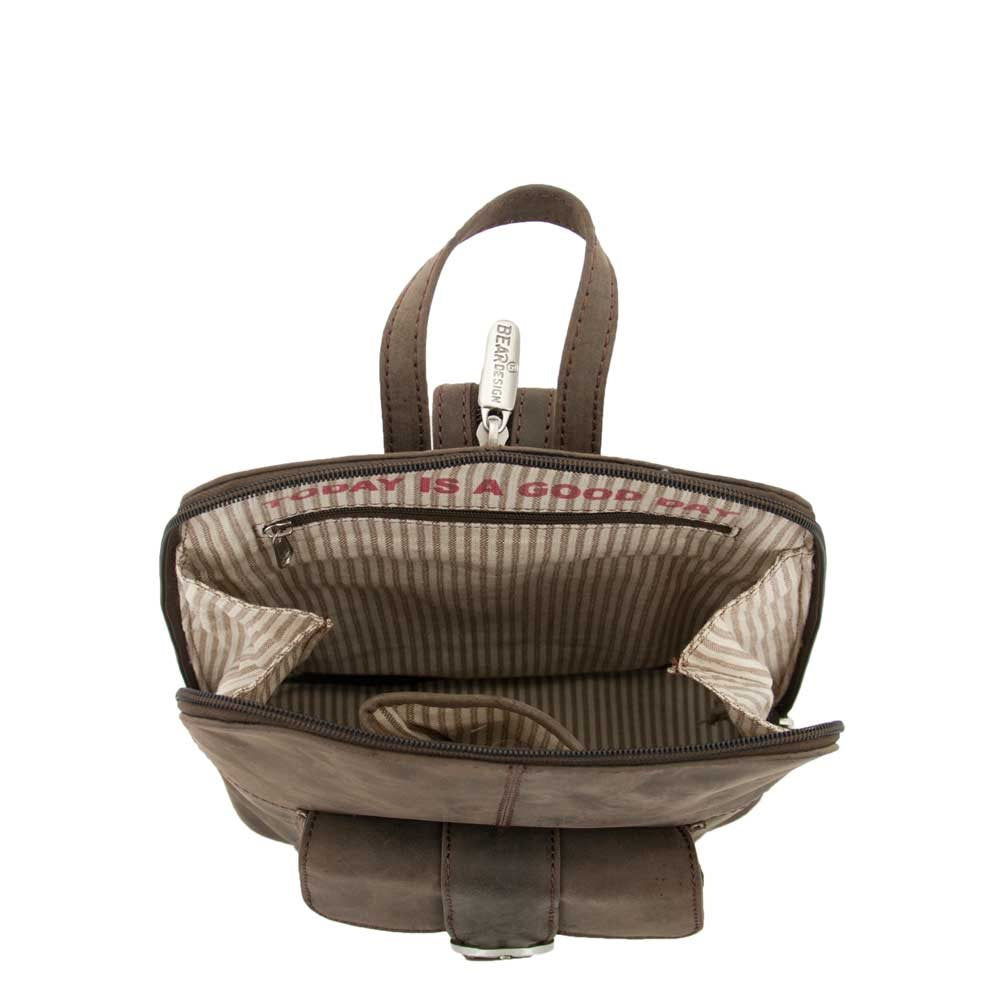 Bear Design Dark Nature Rugtas brown