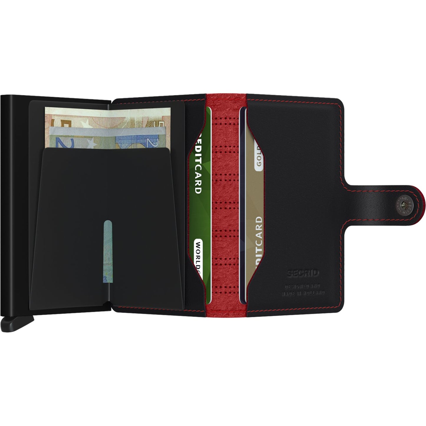 Secrid Miniwallet Portemonnee Fuel black & red