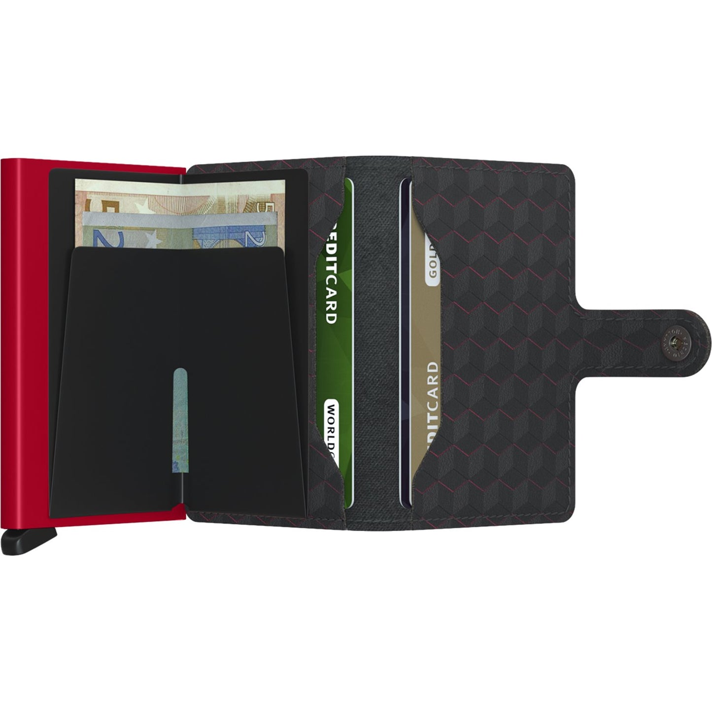 Secrid Miniwallet Wallet Optical black & red