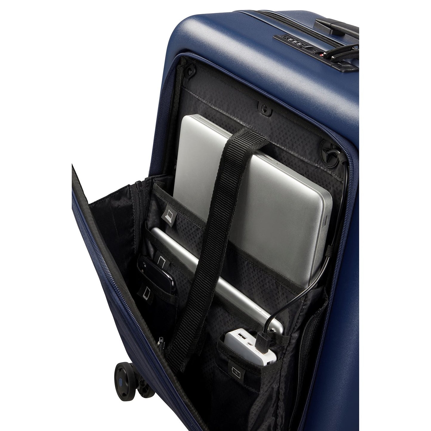 Samsonite Stackd Spinner 55 Exp Easy Access navy