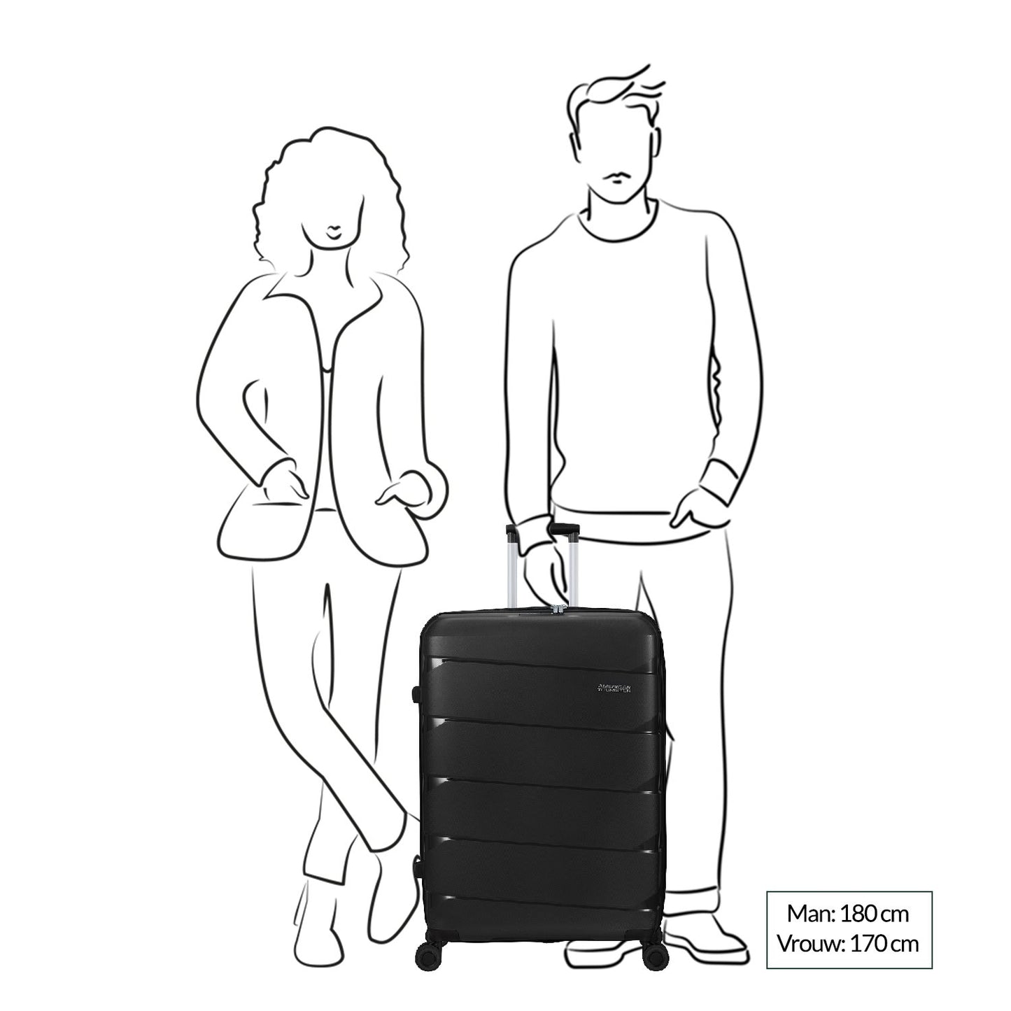 American Tourister Air Move Spinner 75 black