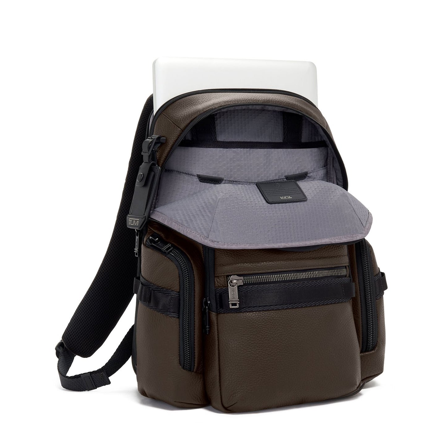 TUMI Alpha Bravo Nathan Navigation Backpack Leather dark brown