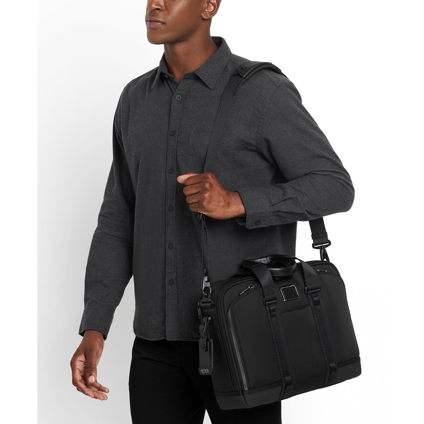 TUMI Alpha Bravo Albany Advanced Brief dark brown