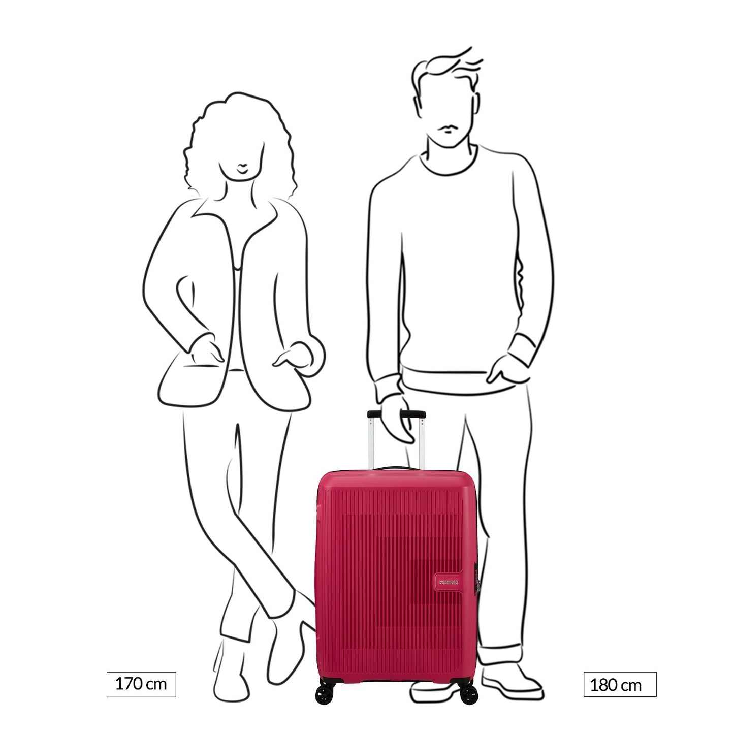 American Tourister Aerostep Spinner 67 Exp pink flash