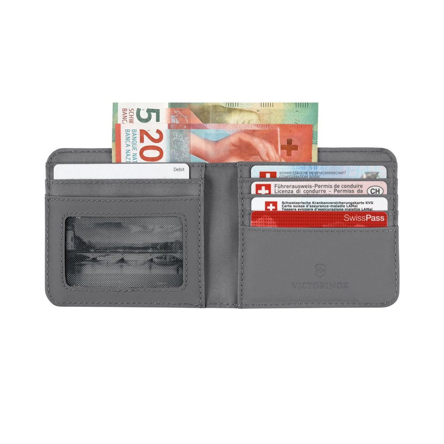 Victorinox Travel Essentials Bi-Fold Wallet frost gray