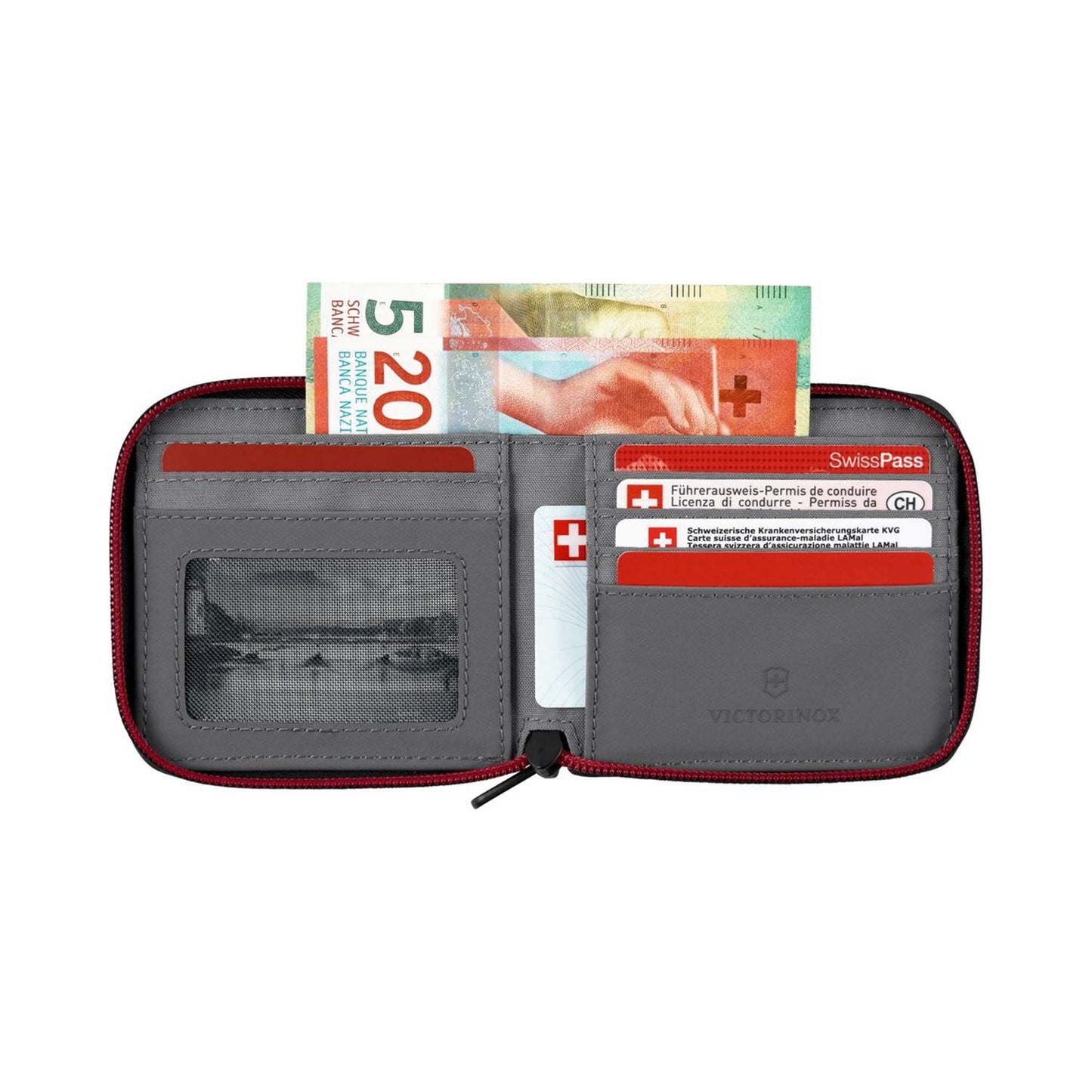Victorinox Travel Essentials Zip-Around Wallet frost gray