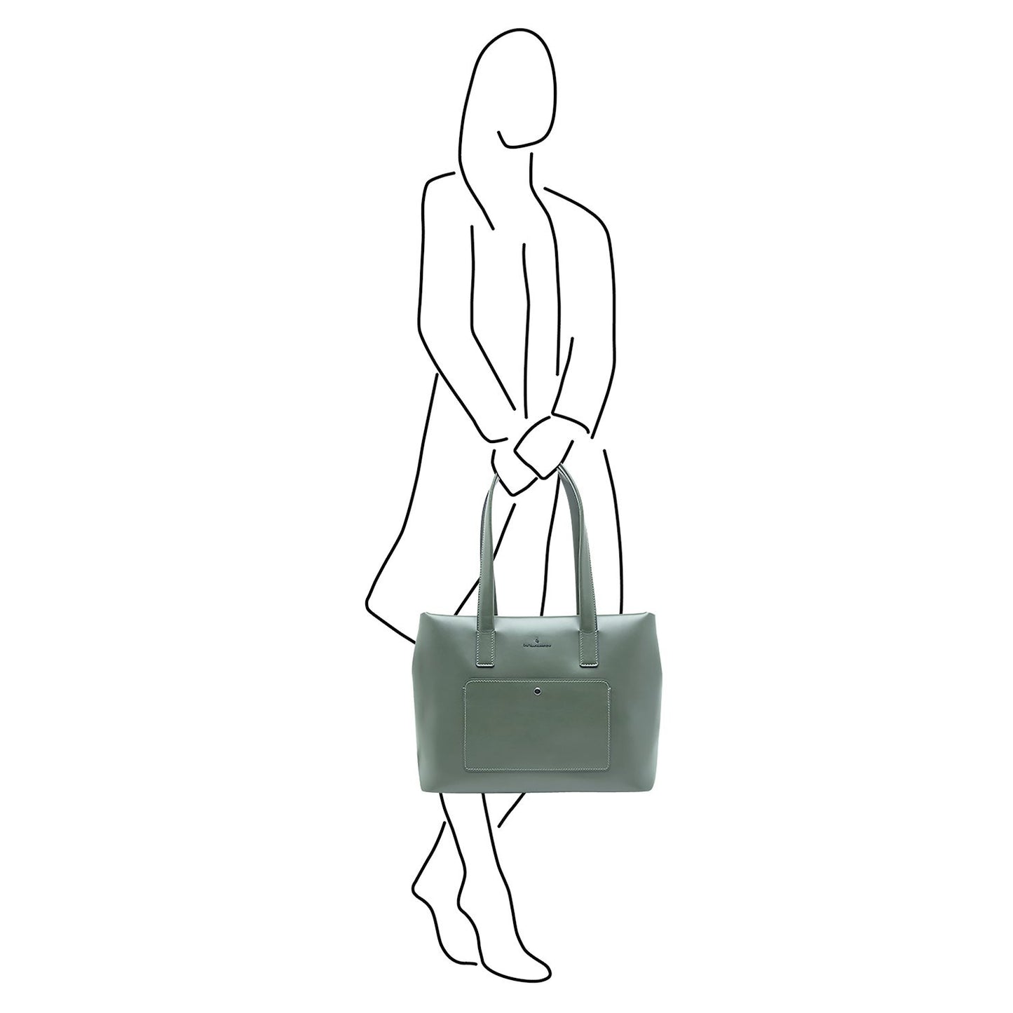 Castelijn & Beerens Dama Noor Laptop Schoudertas 15.6'' groen