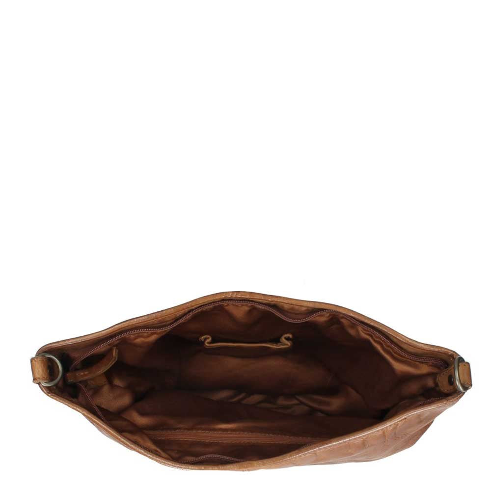 Bear Design Cow Lavato Schoudertas cognac