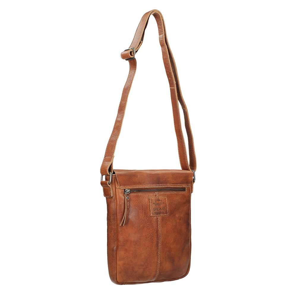 Bear Design Cow Lavato Schoudertas cognac