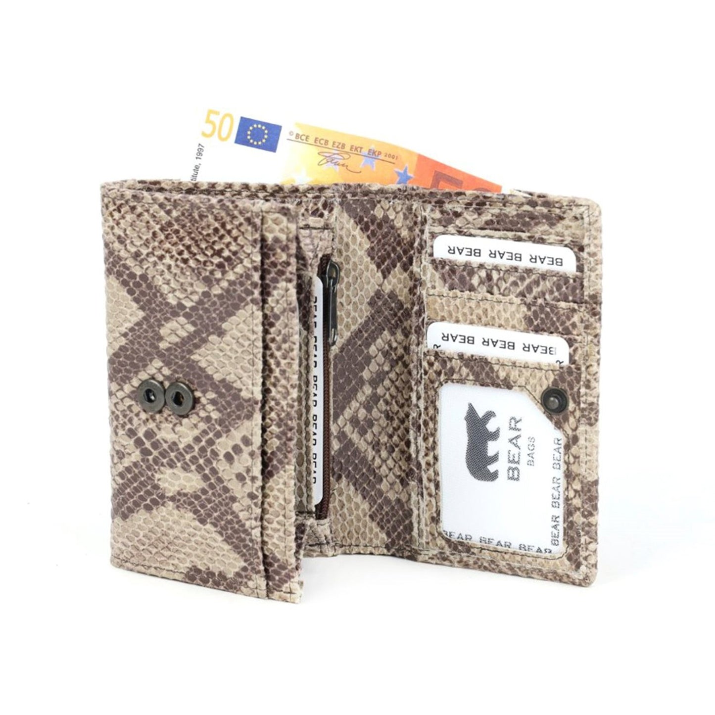 Bear Design Sweety Damesportemonnee Snake brown