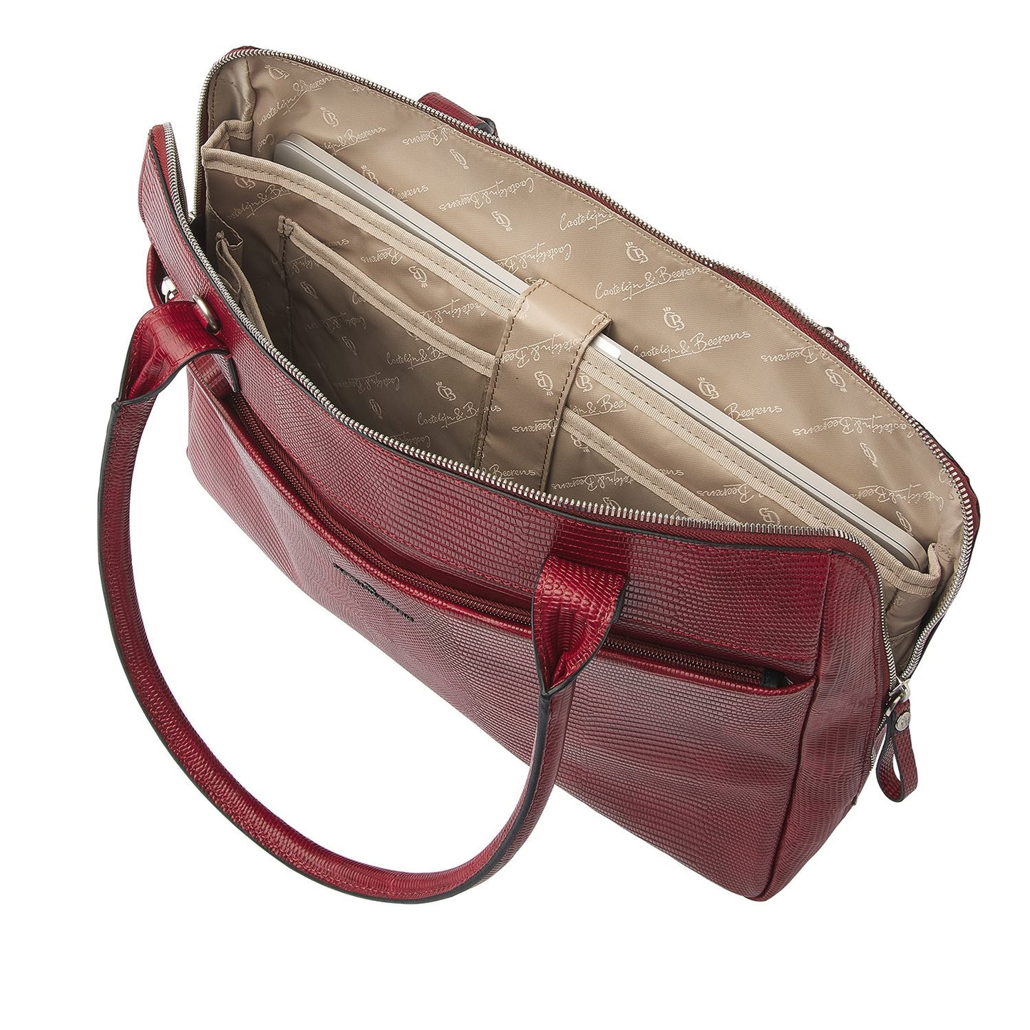 Castelijn & Beerens Donna Vera Schoudertas 15.6" RFID rood
