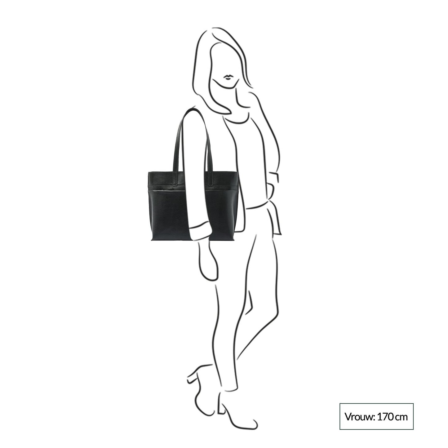 Castelijn & Beerens Donna Eline Schoudertas 15.6" zwart