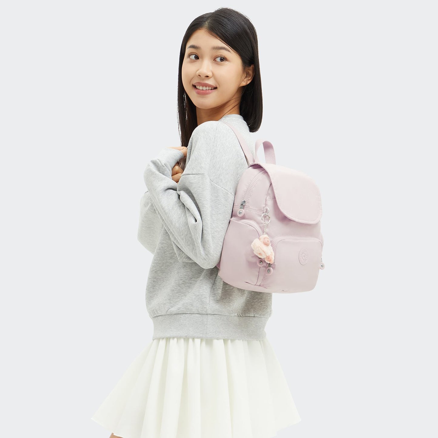 Kipling City Zip Mini pink shine