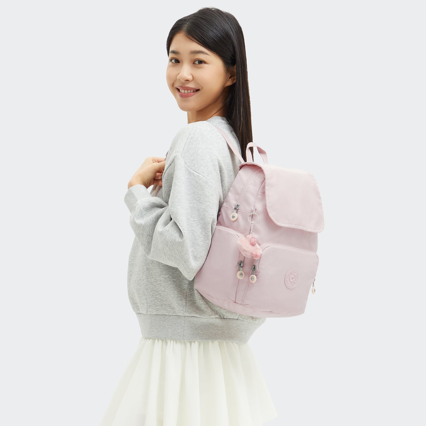 Kipling City Zip S pink shine