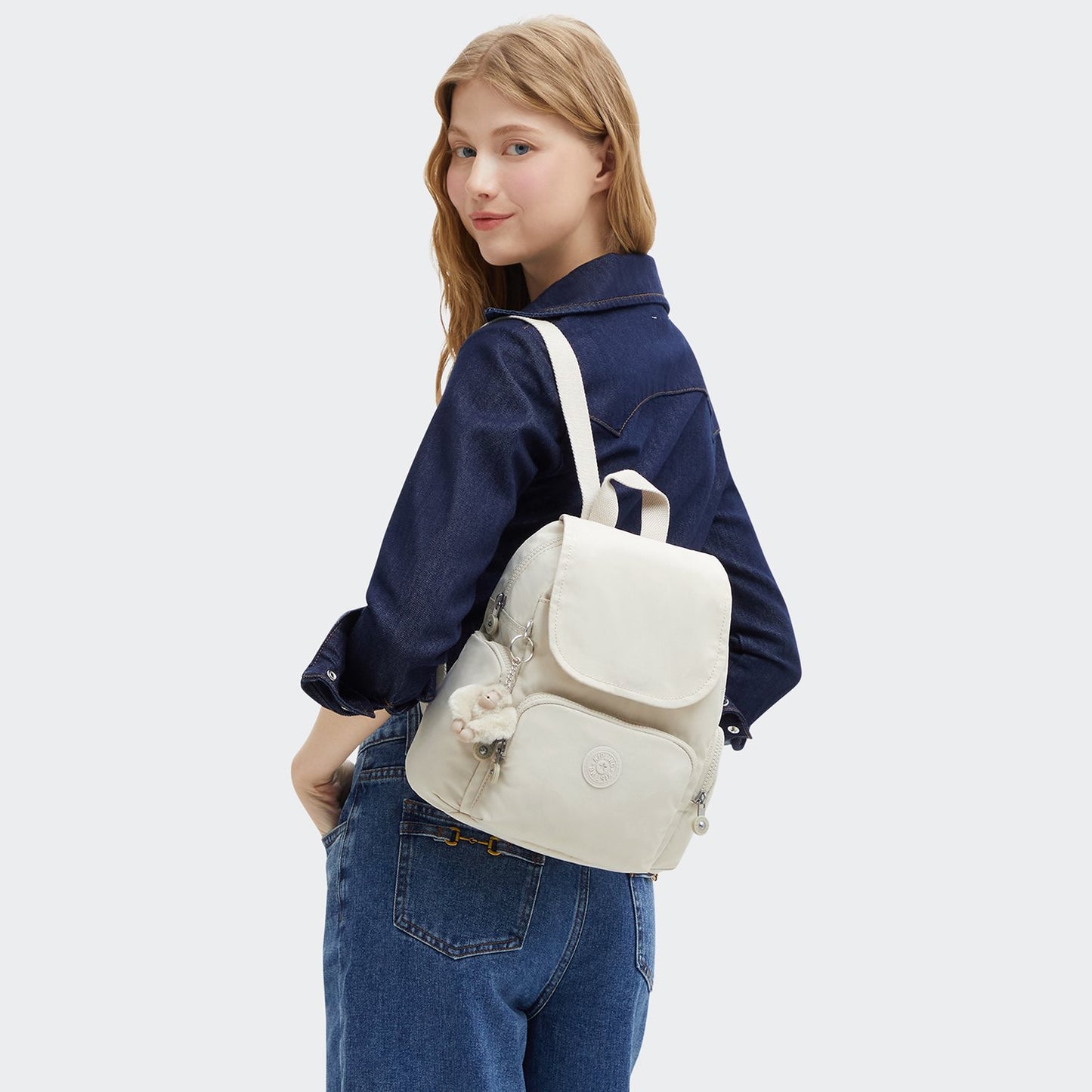Kipling City Zip Mini hideaway beige