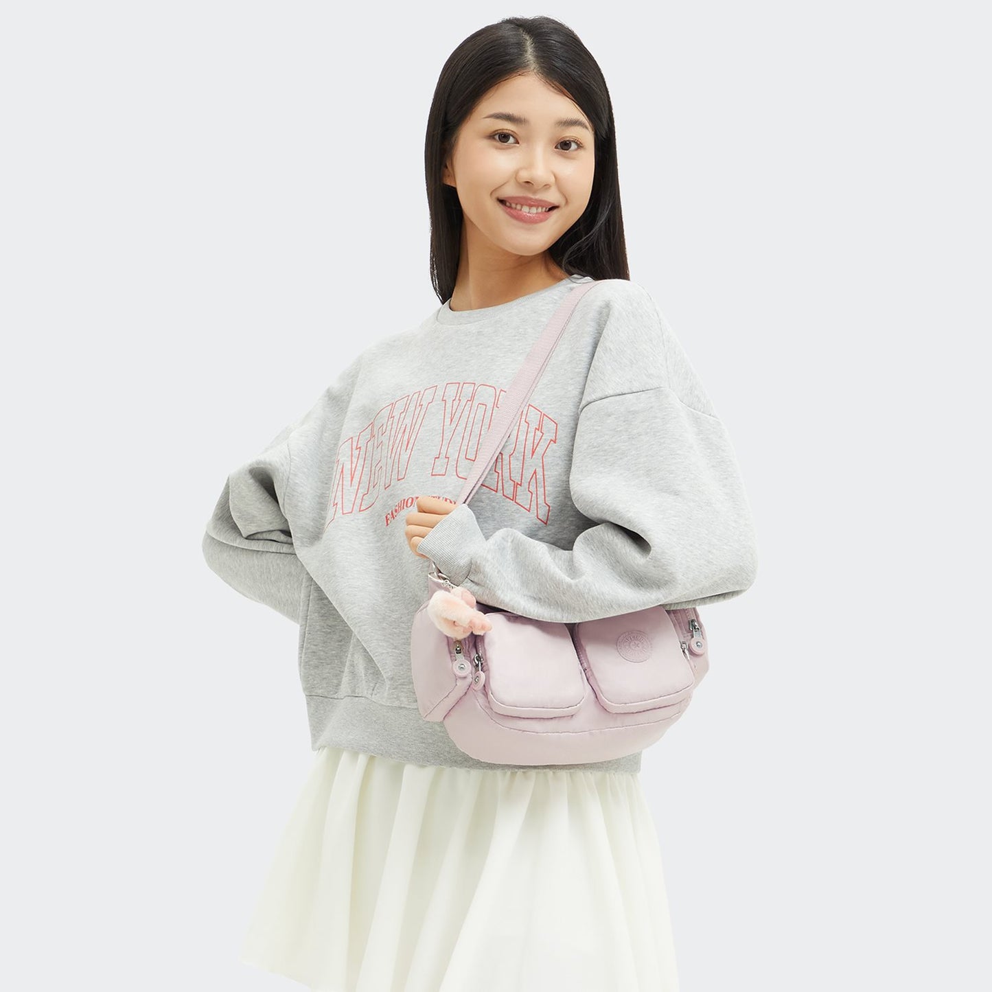 Kipling Rikka S pink shine