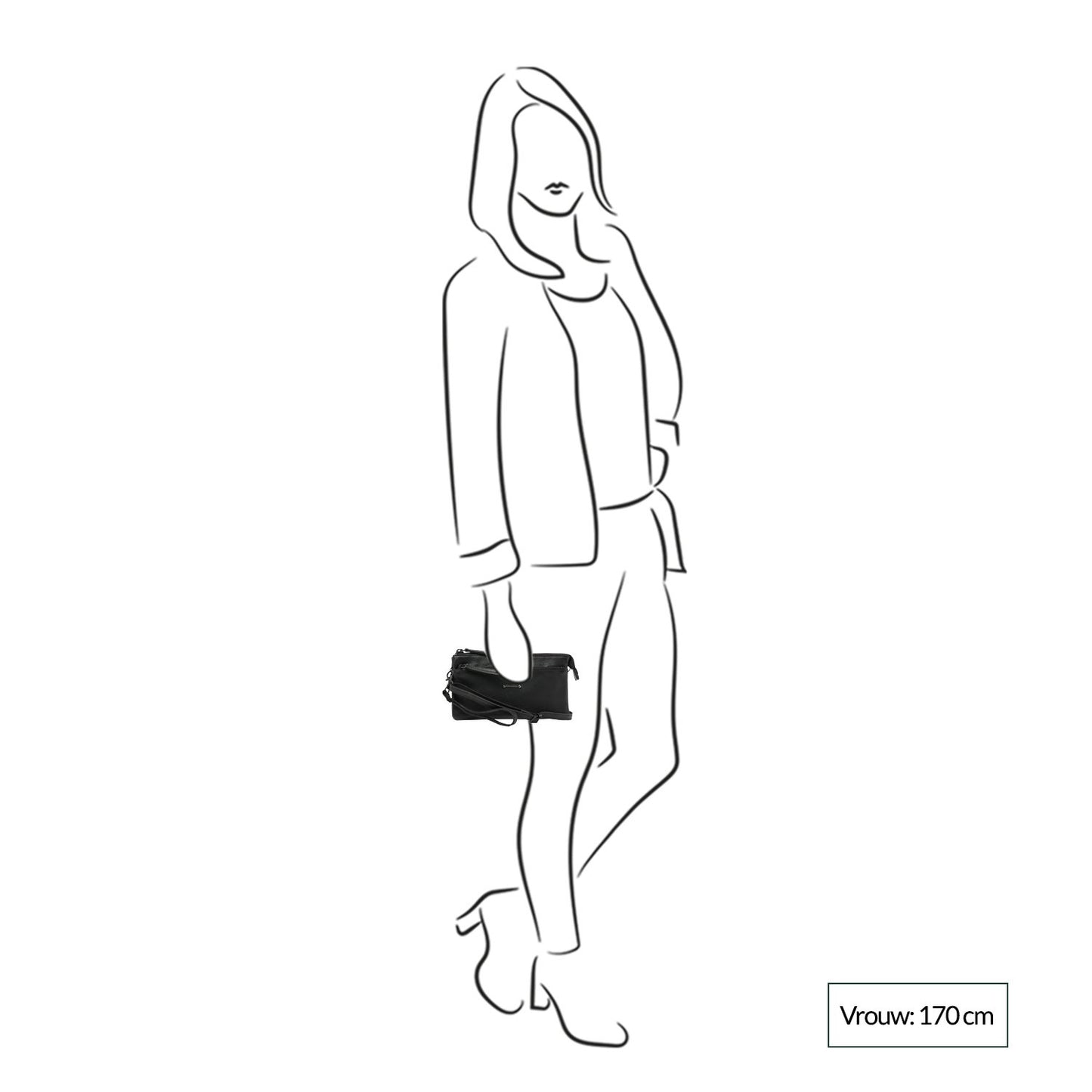dR Amsterdam Tampa Shoulderbag/Clutch black