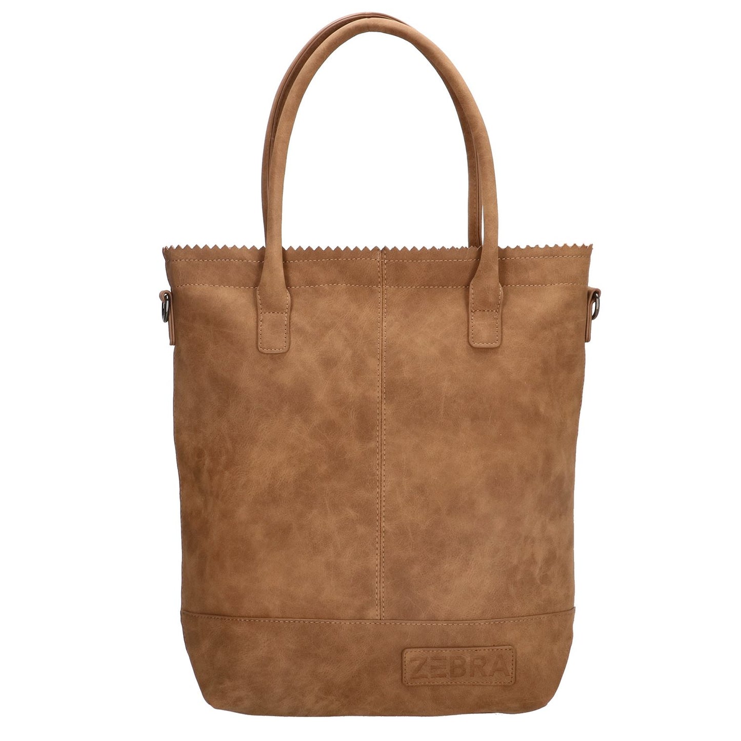 Zebra Trends Kartel Met Rits Shopper camel