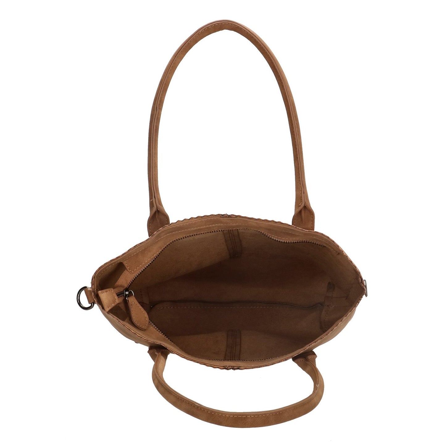 Zebra Trends Kartel Met Rits Shopper camel