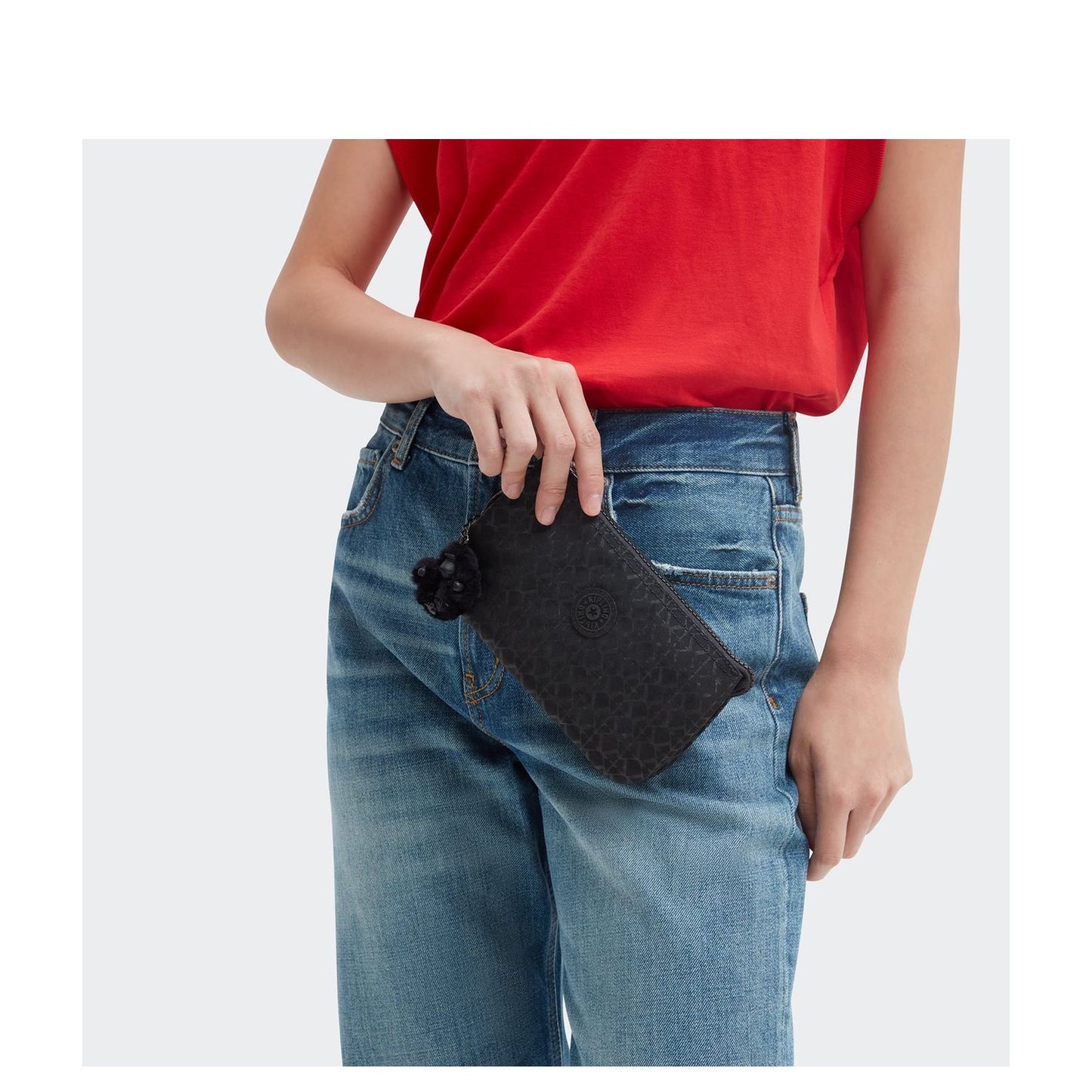 Kipling Creativity L Clutch signature emb