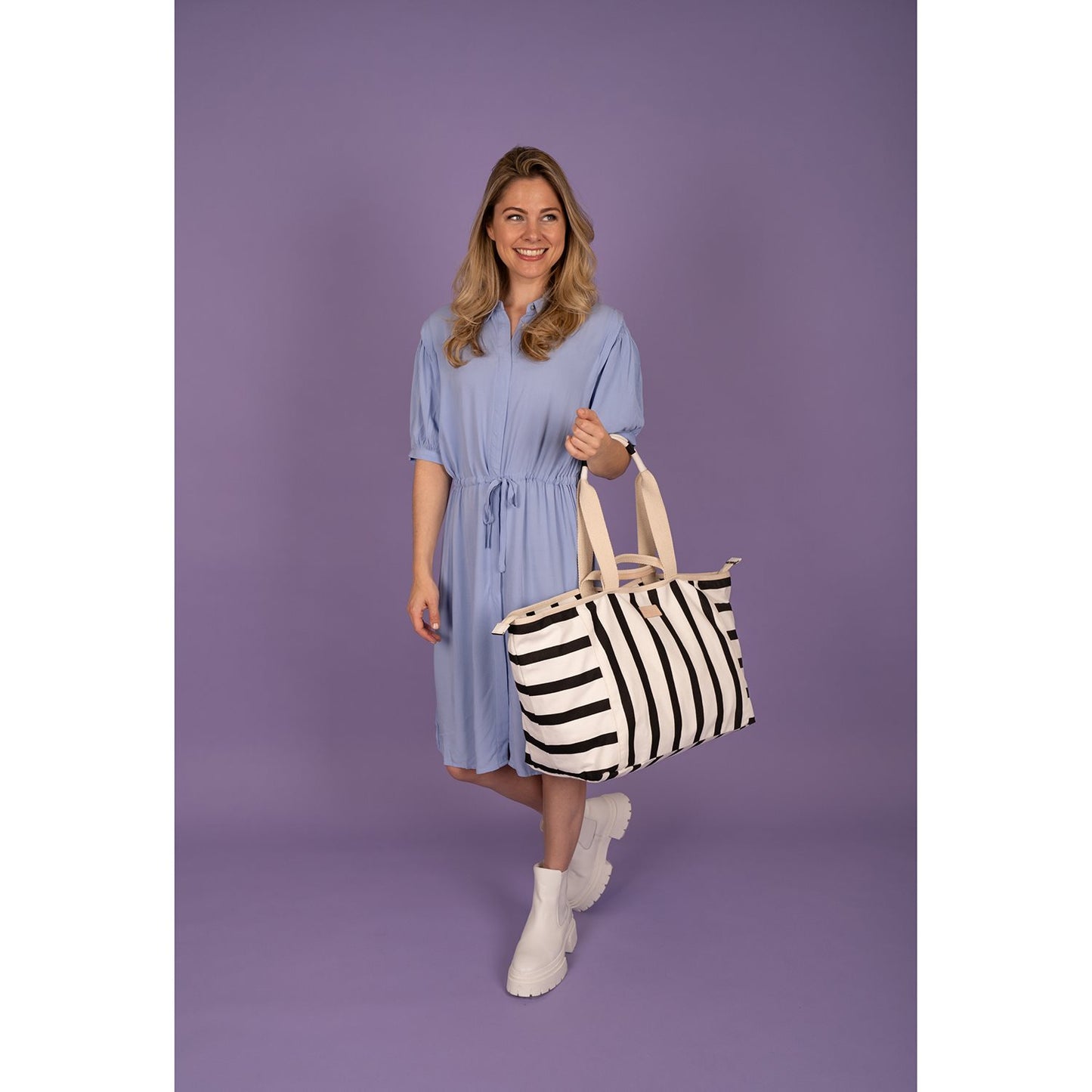 Zebra Trends Richelle Beachbag black white