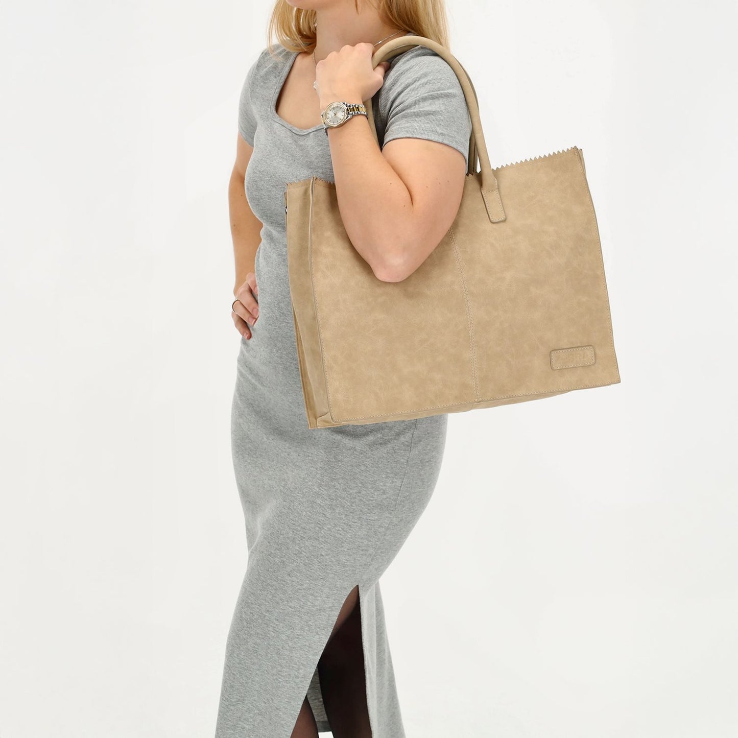 Zebra Trends Lisa XL Shopper taupe