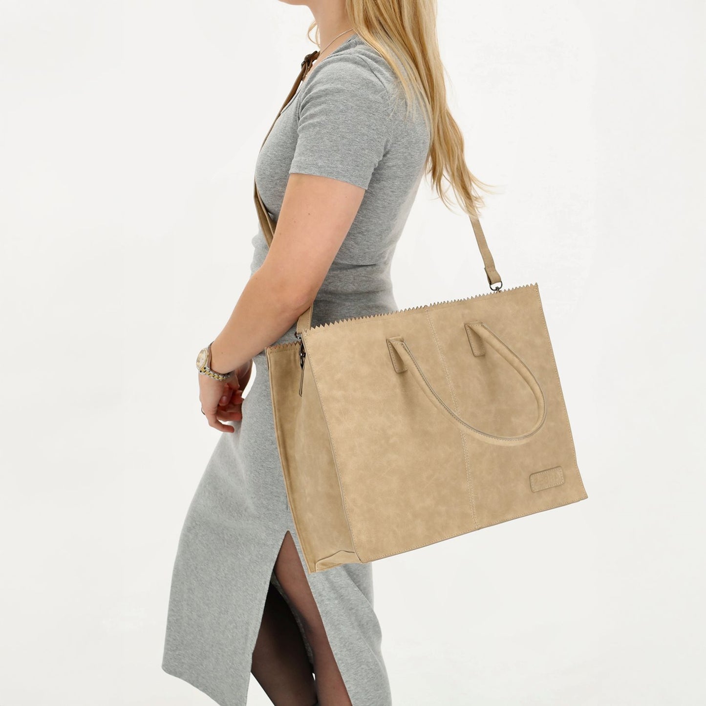 Zebra Trends Lisa XL Shopper taupe
