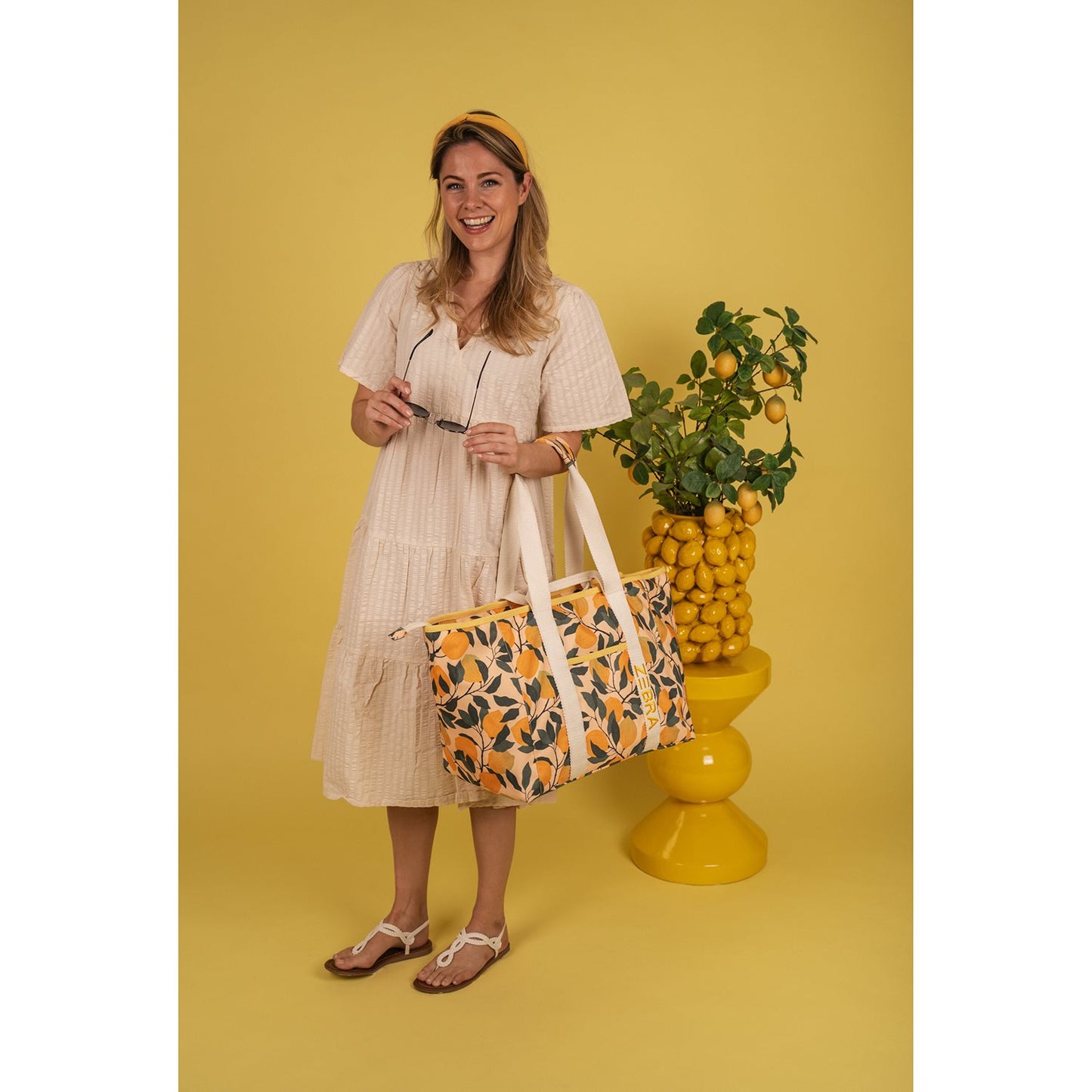 Zebra Trends Elise Beachbag citroen