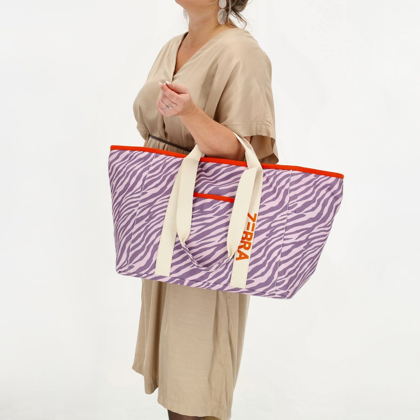 Zebra Trends Elise Beachbag lila zebra