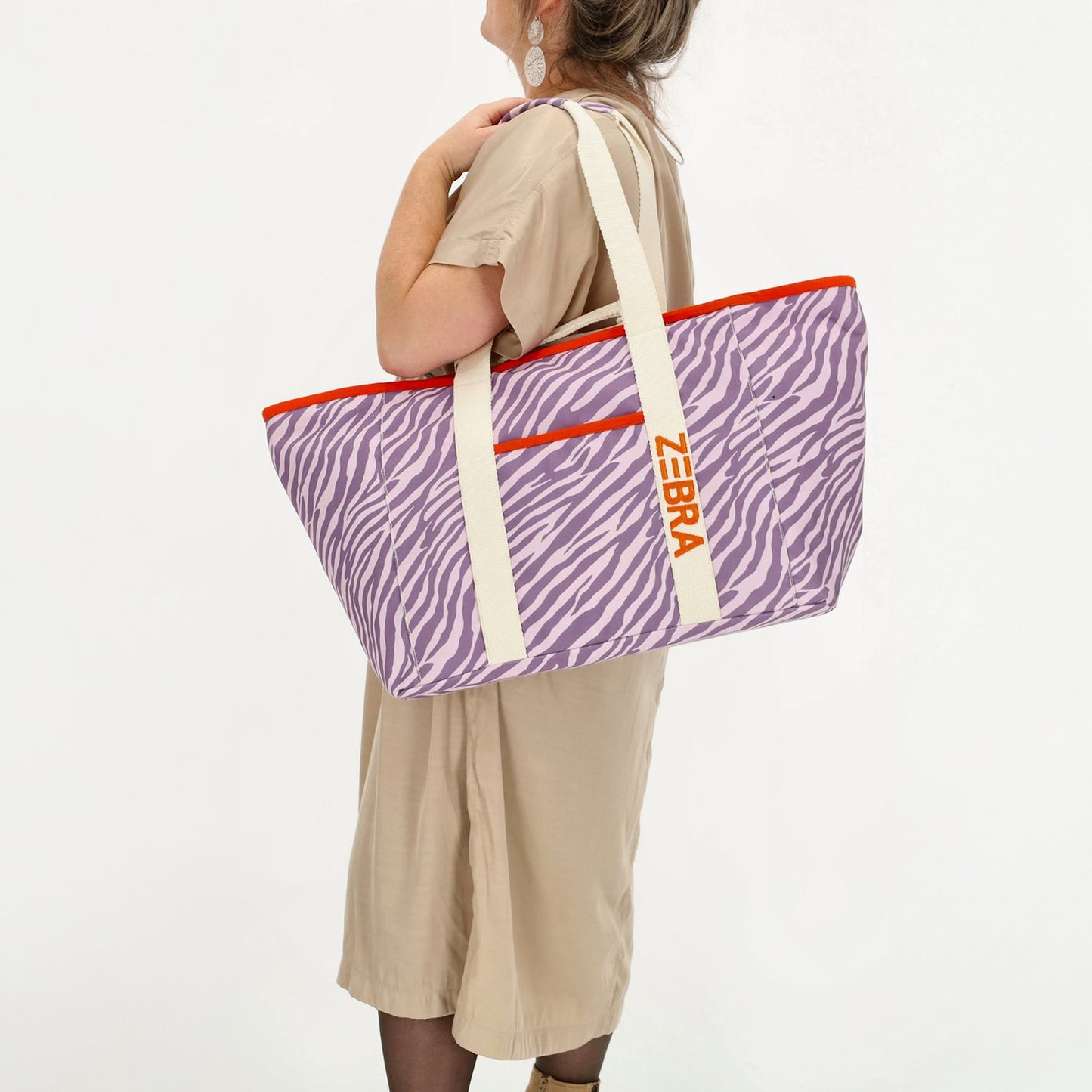 Zebra Trends Elise Beachbag lila zebra