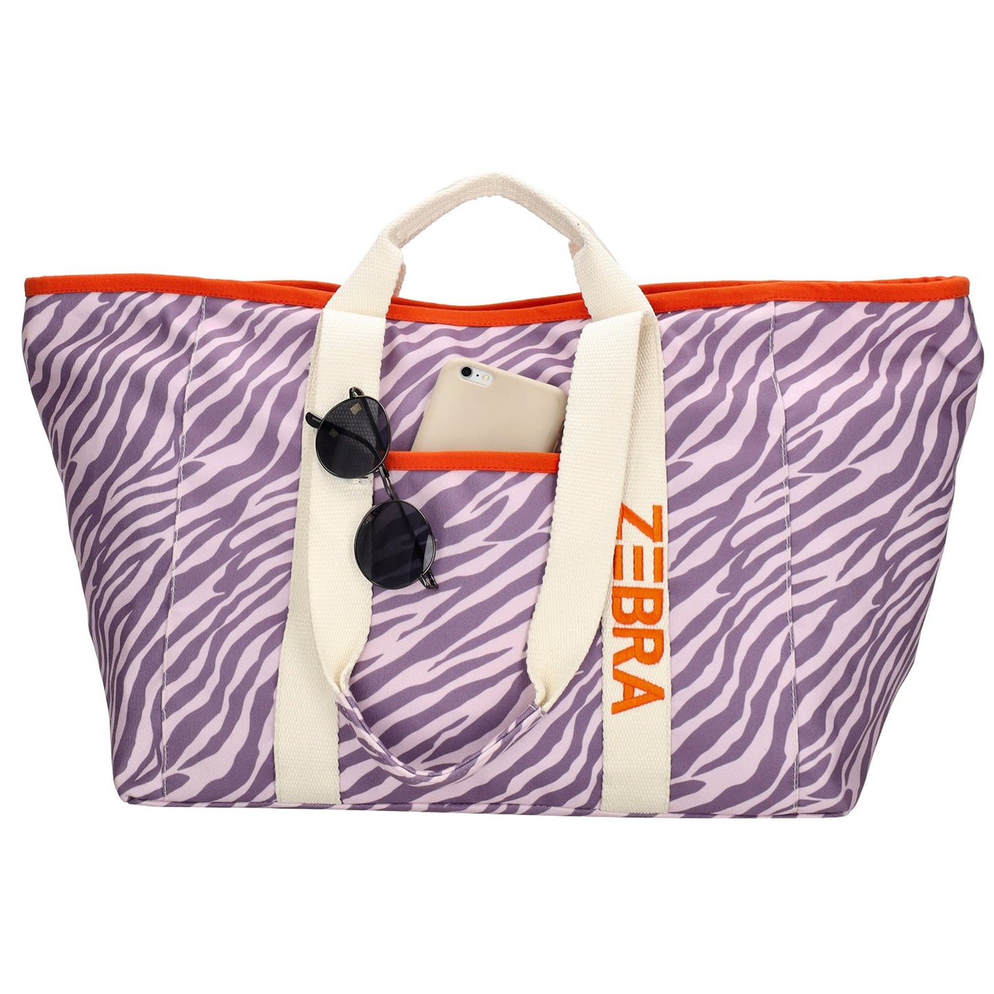 Zebra Trends Elise Beachbag lila zebra