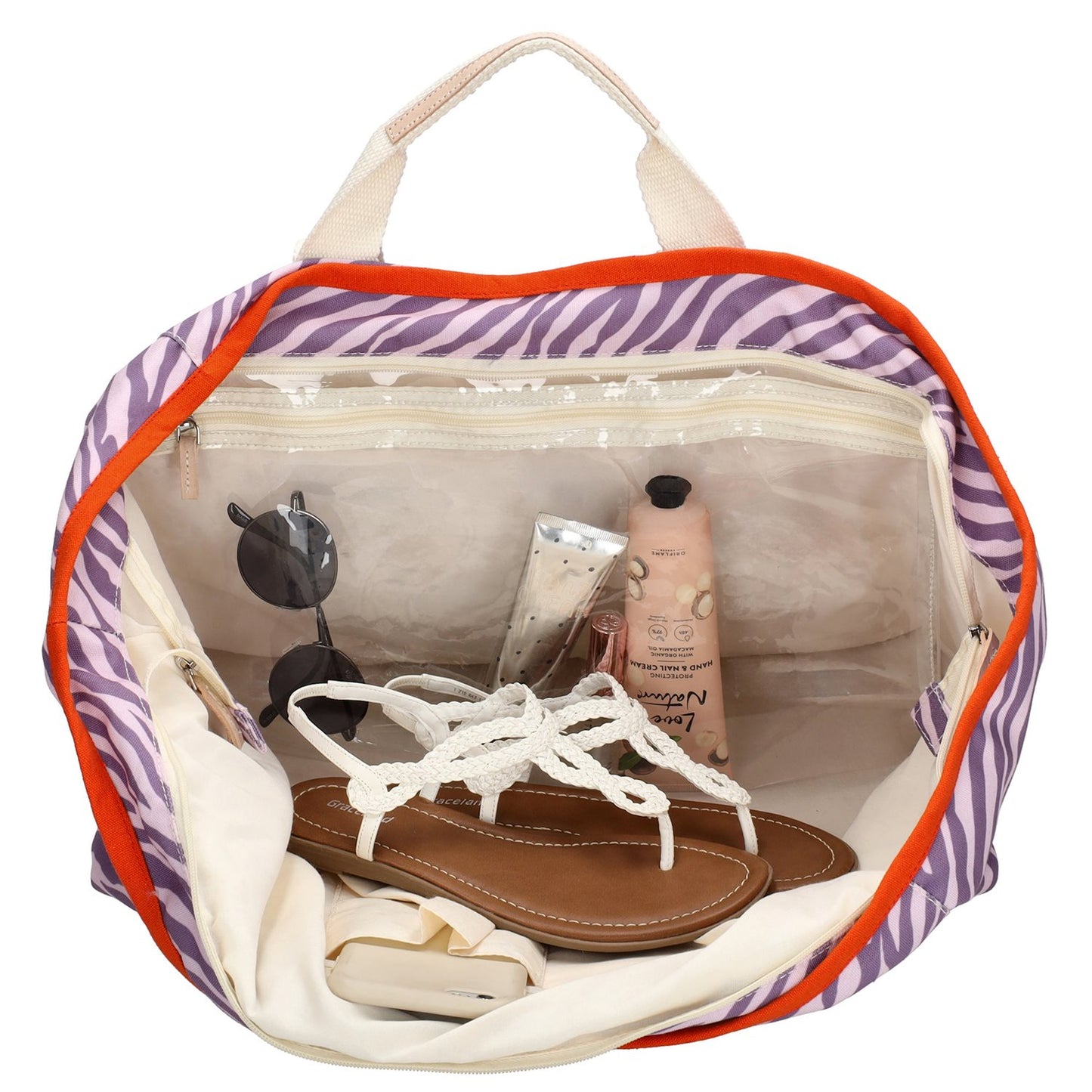 Zebra Trends Elise Beachbag lila zebra