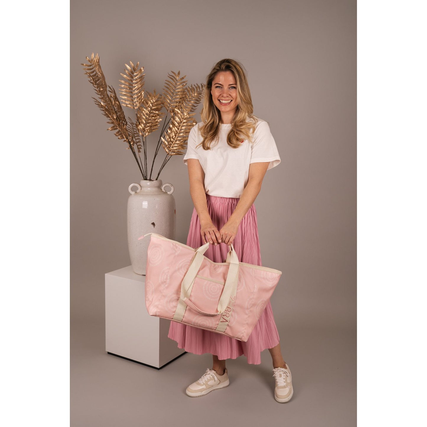 Zebra Trends Elise Beachbag pink boho