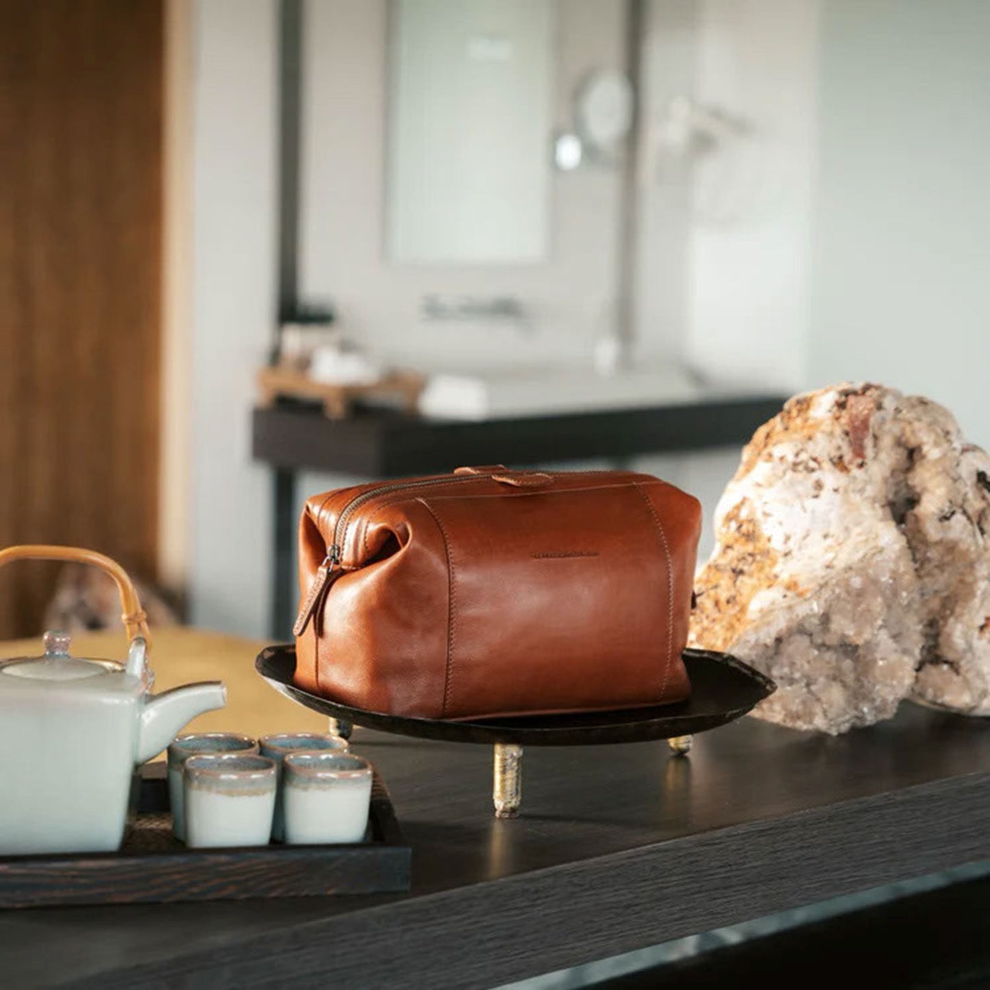 The Chesterfield Brand Biassa Toilet bag cognac