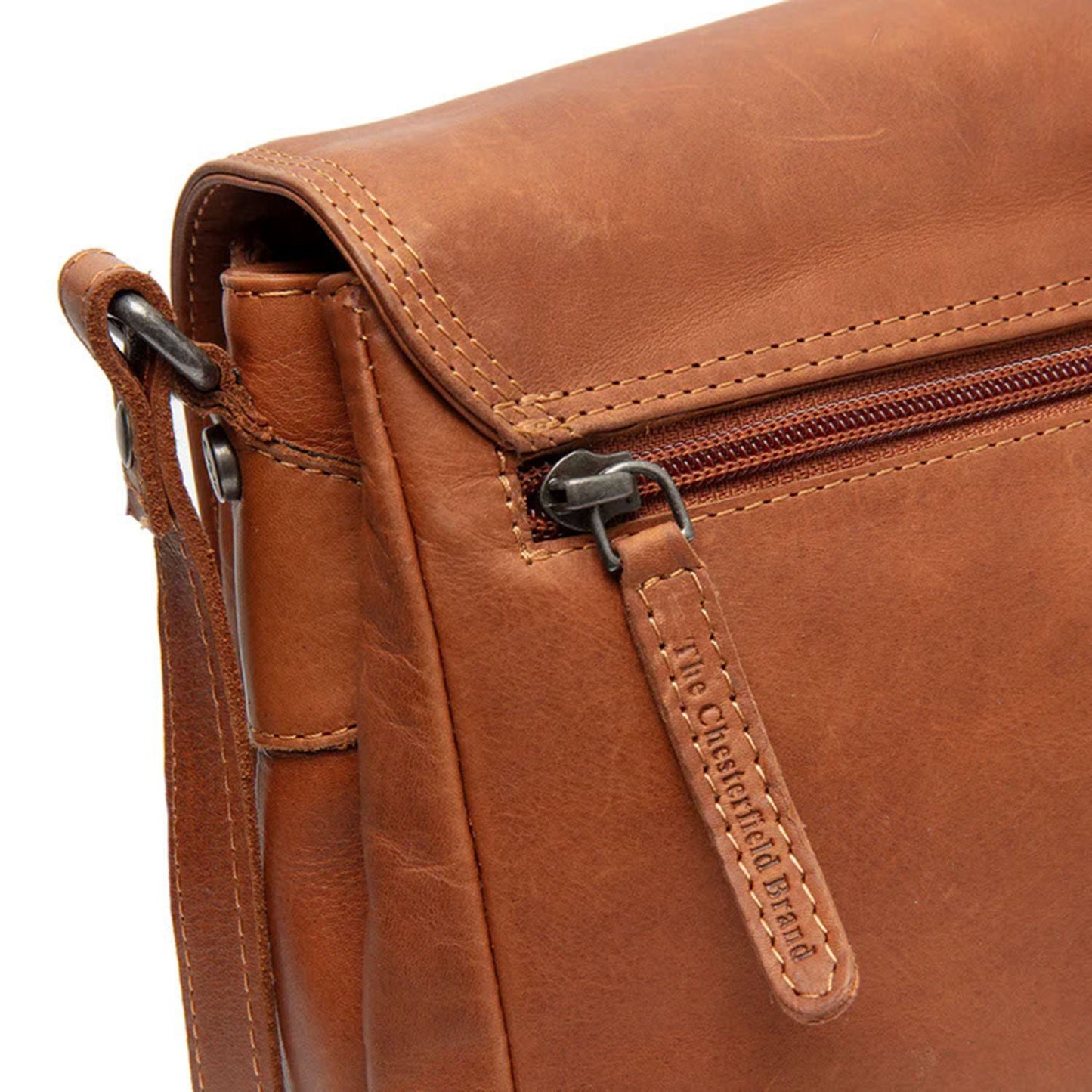 The Chesterfield Brand Laverton Flapoverbag medium cognac