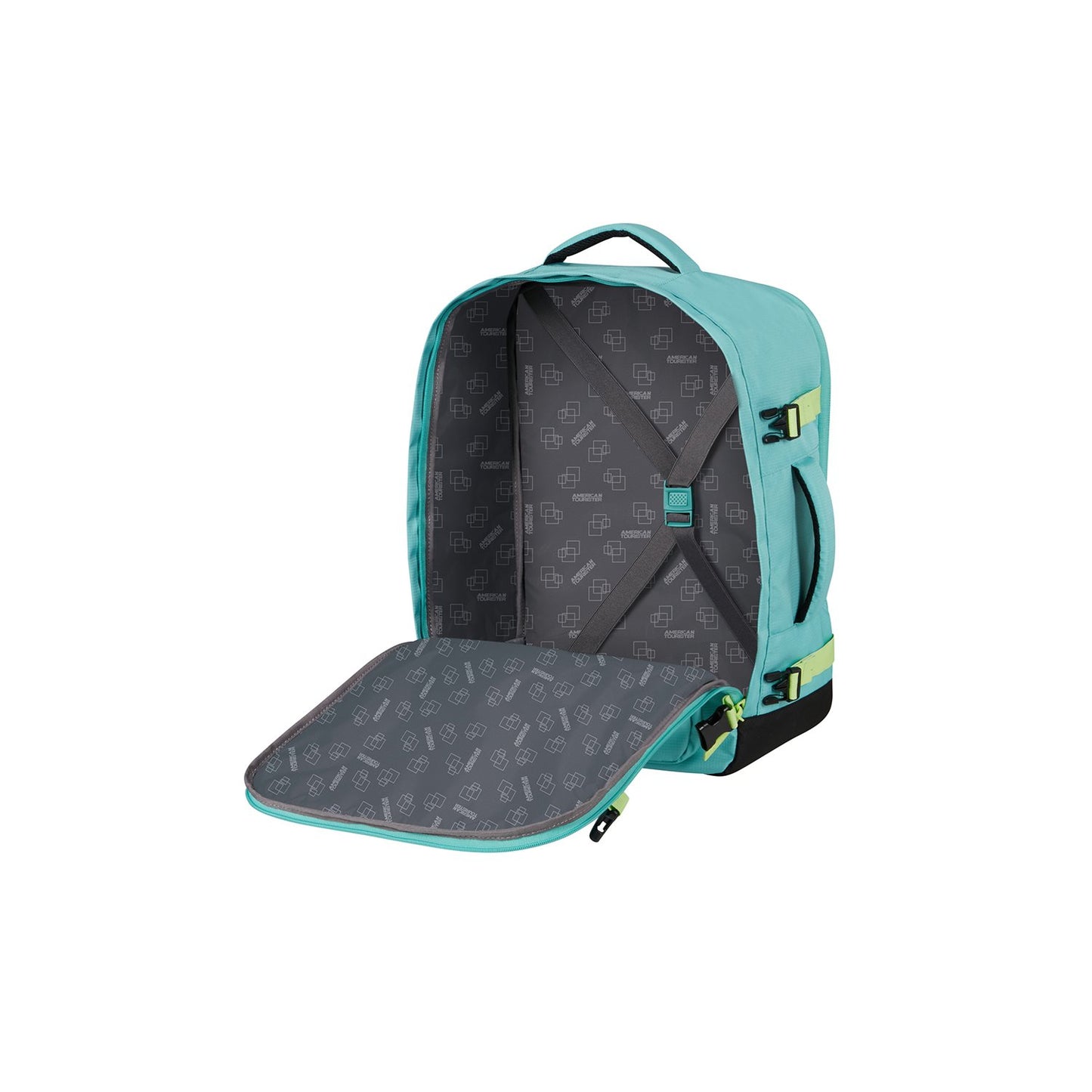 American Tourister TAKE2CABIN Casual Backpack Ms dusty turquoise/lime