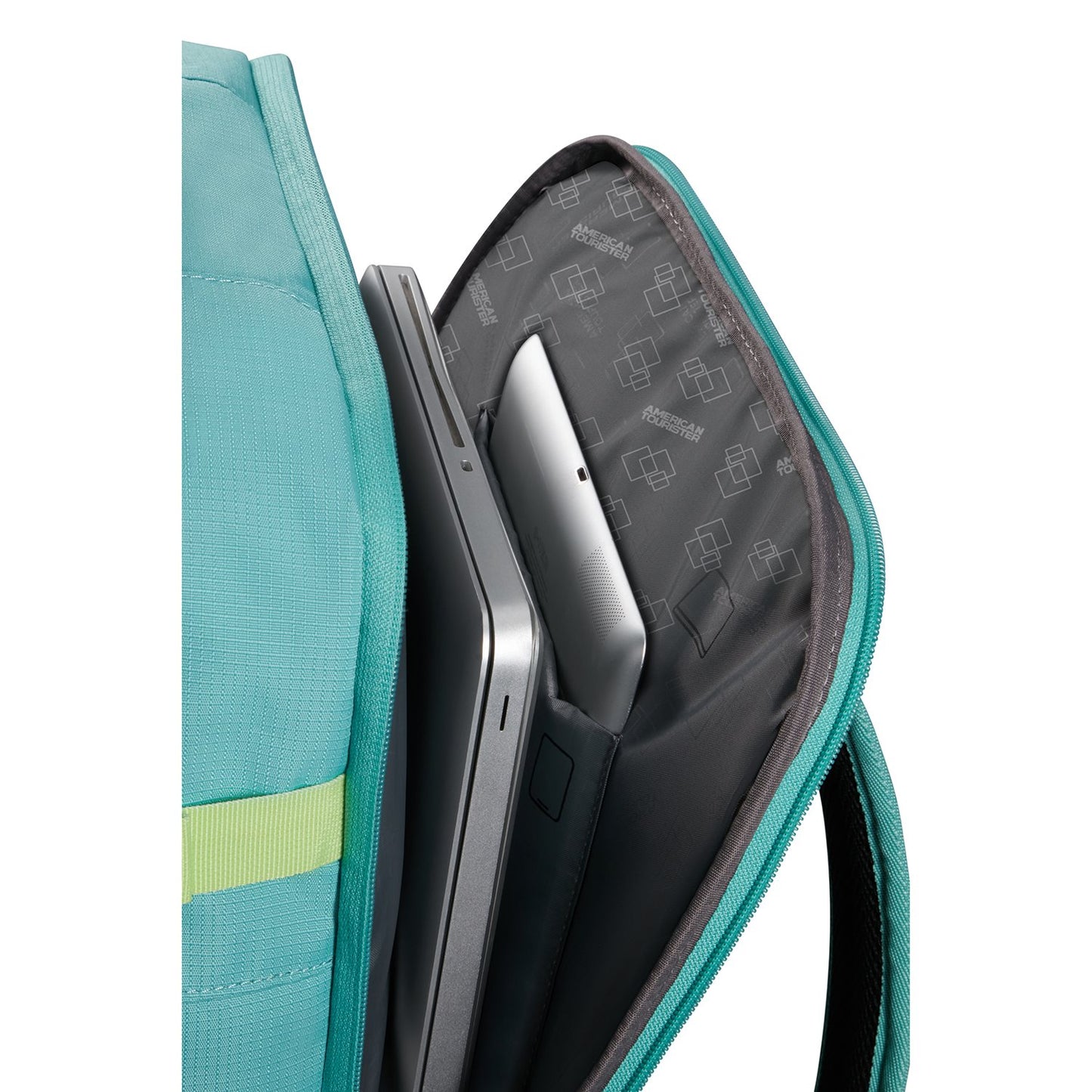 American Tourister TAKE2CABIN Casual Backpack Ms dusty turquoise/lime