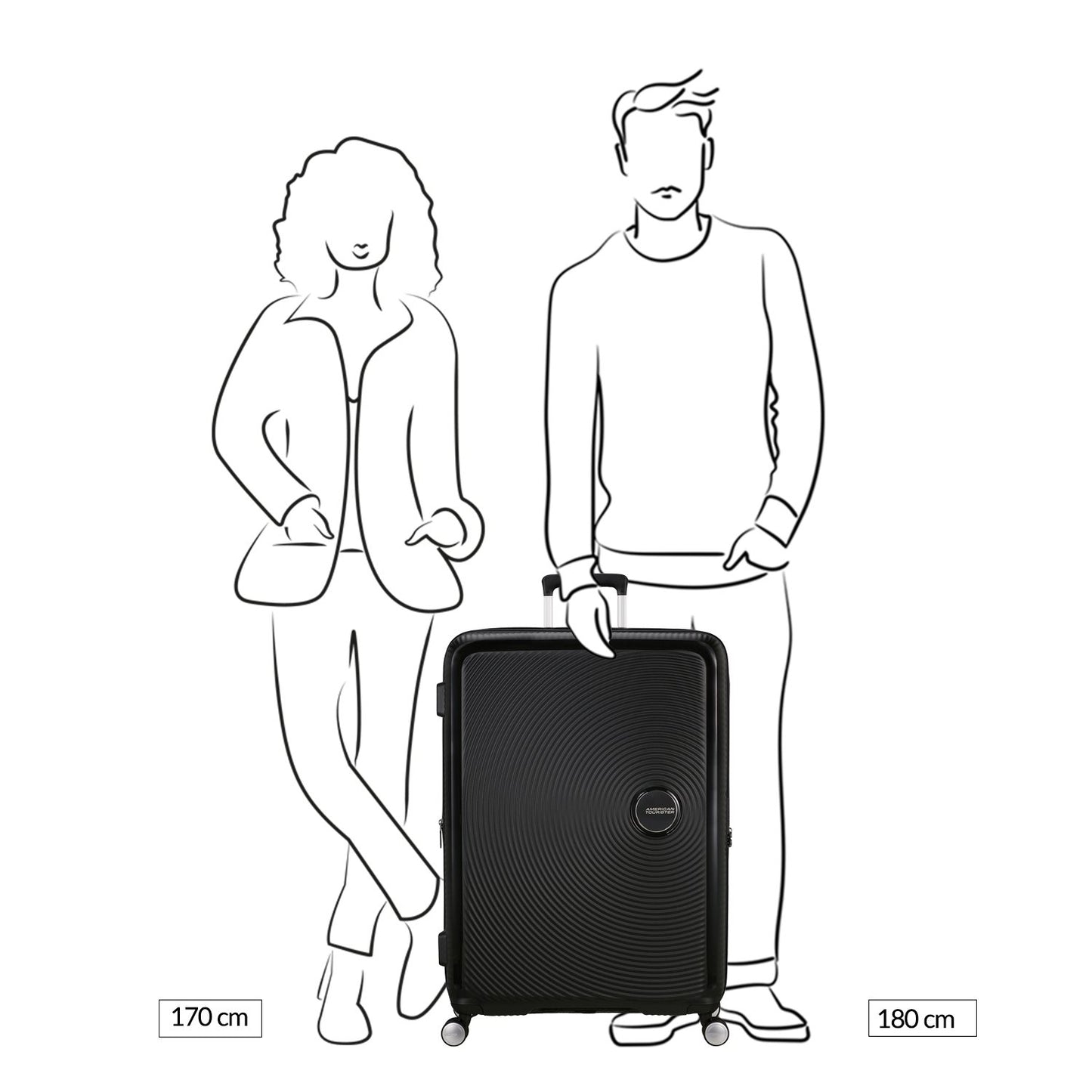 American Tourister Soundbox Spinner 80/30 TSA Expandable bass black